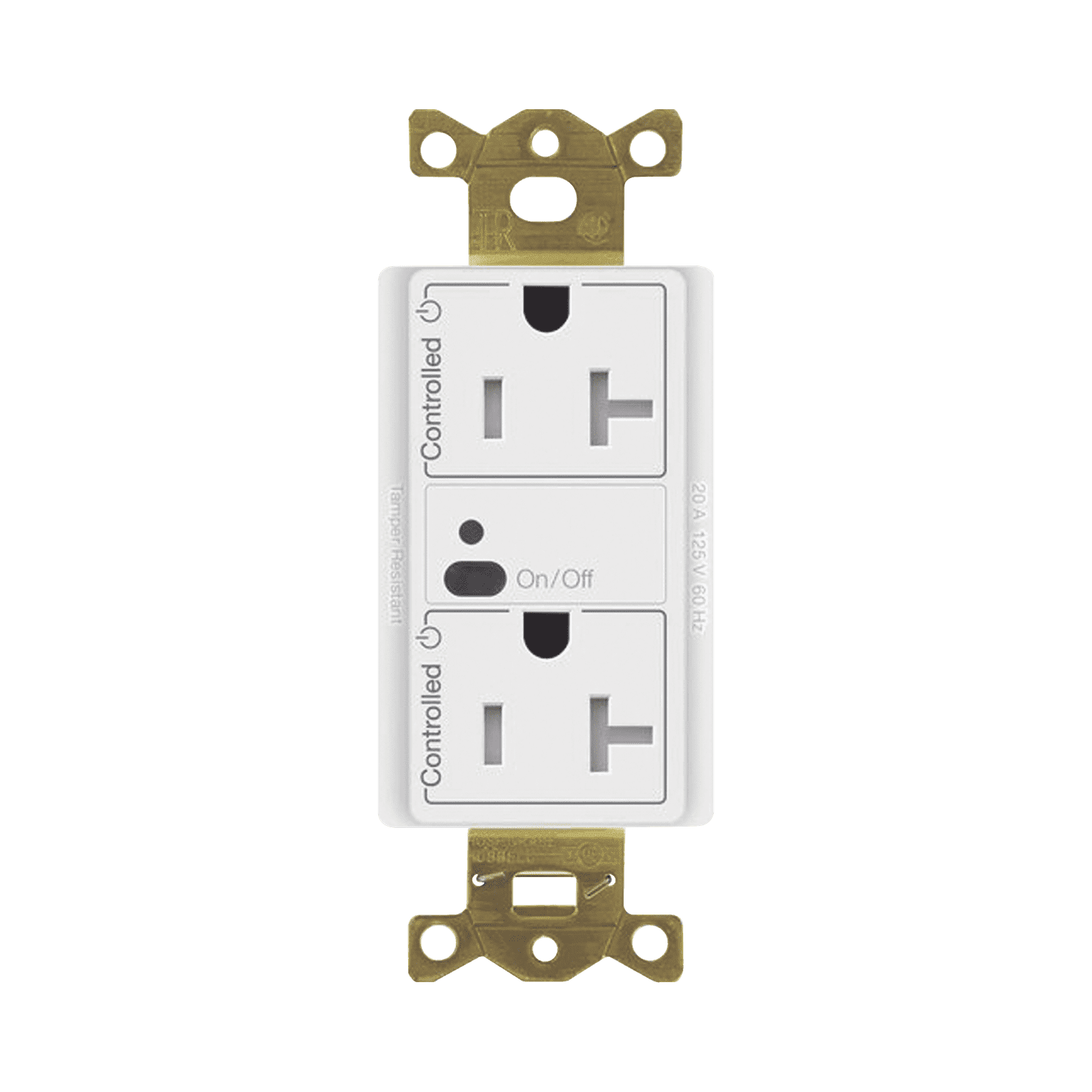 Receptáculo inalámbrico Lutron VIVE / 20 A, control inteligente en los 2 conectores. CAR2S20DTRWH - LUTRON ELECTRONICS