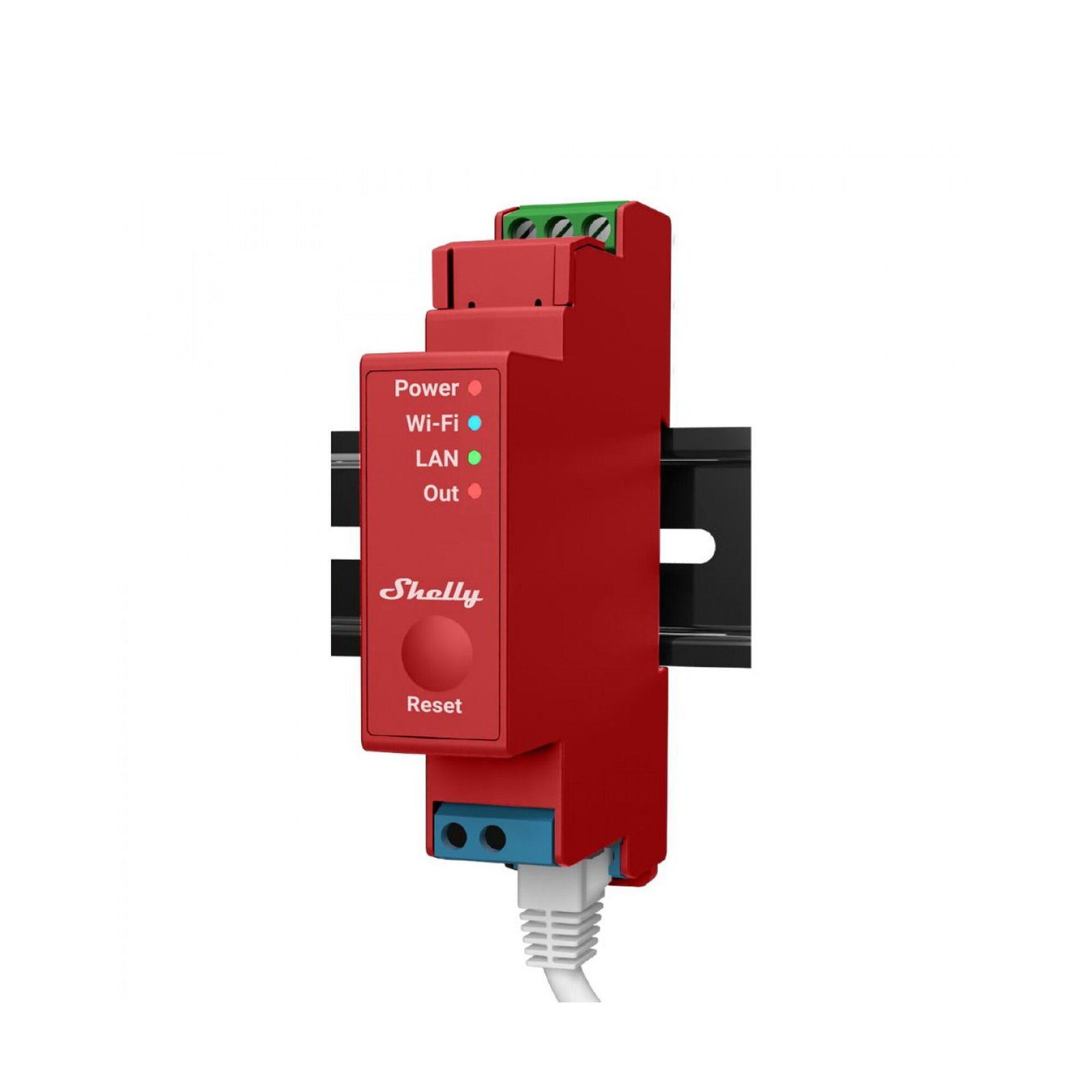 Relevador / Interruptor WIFI/ Industrial y residencial inteligente / Hasta 16A / Soporta Google /Alexa / Nube P2P y control Local / 1 canal y puerto ethernet SHELLYPRO1PM - SHELLY