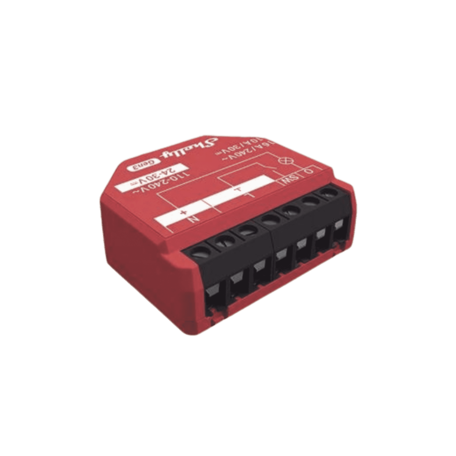 Relevador inalámbrico inteligente 16A, 110-230 V, medición de consumo, compatible con asistente de voz Alexa, Google Home SHELLY1PMGEN3 - SHELLY