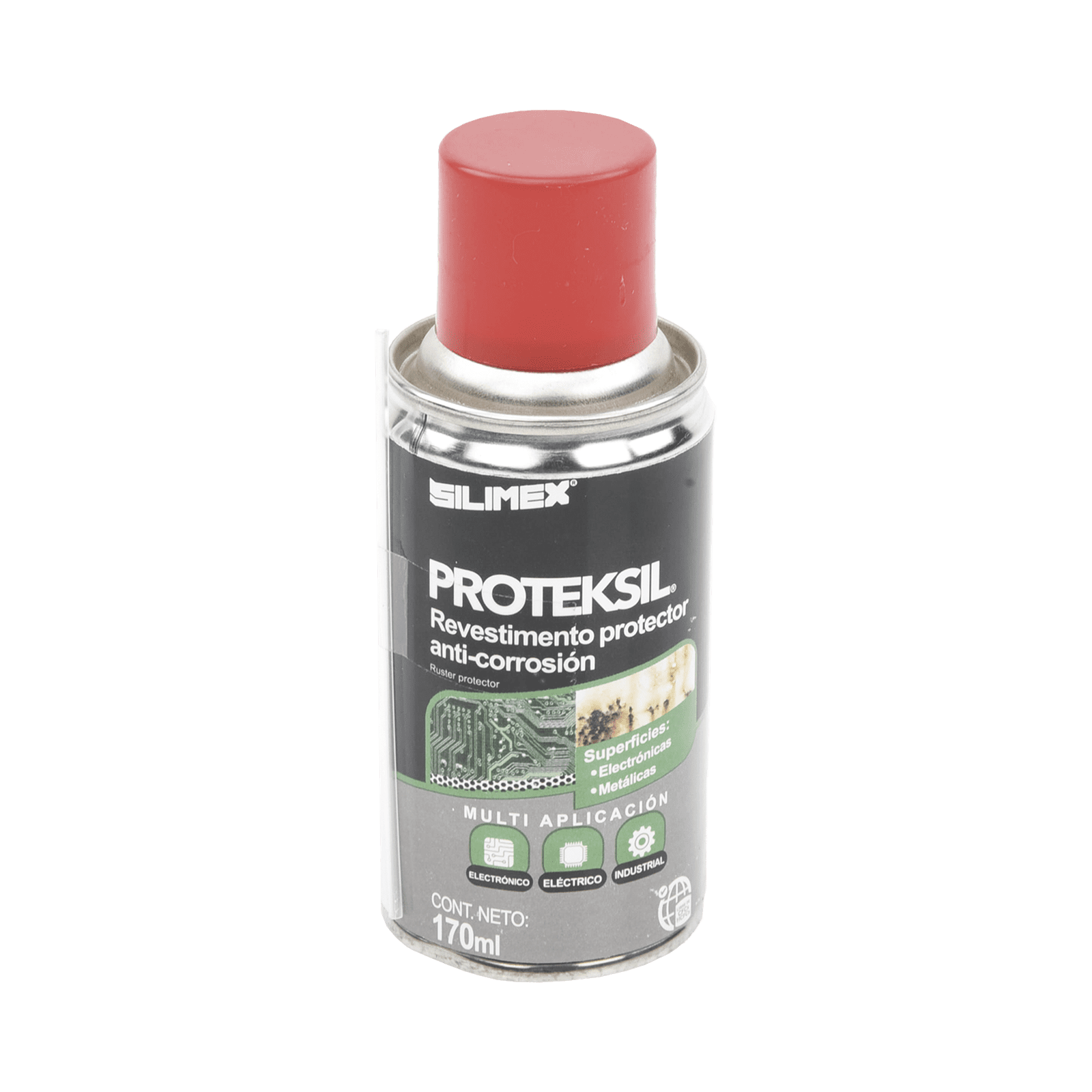 Revestimiento protector anti-corrosión en aerosol, para ambientes altamente húmedos, 170 ml. PROTEKSIL - SILIMEX
