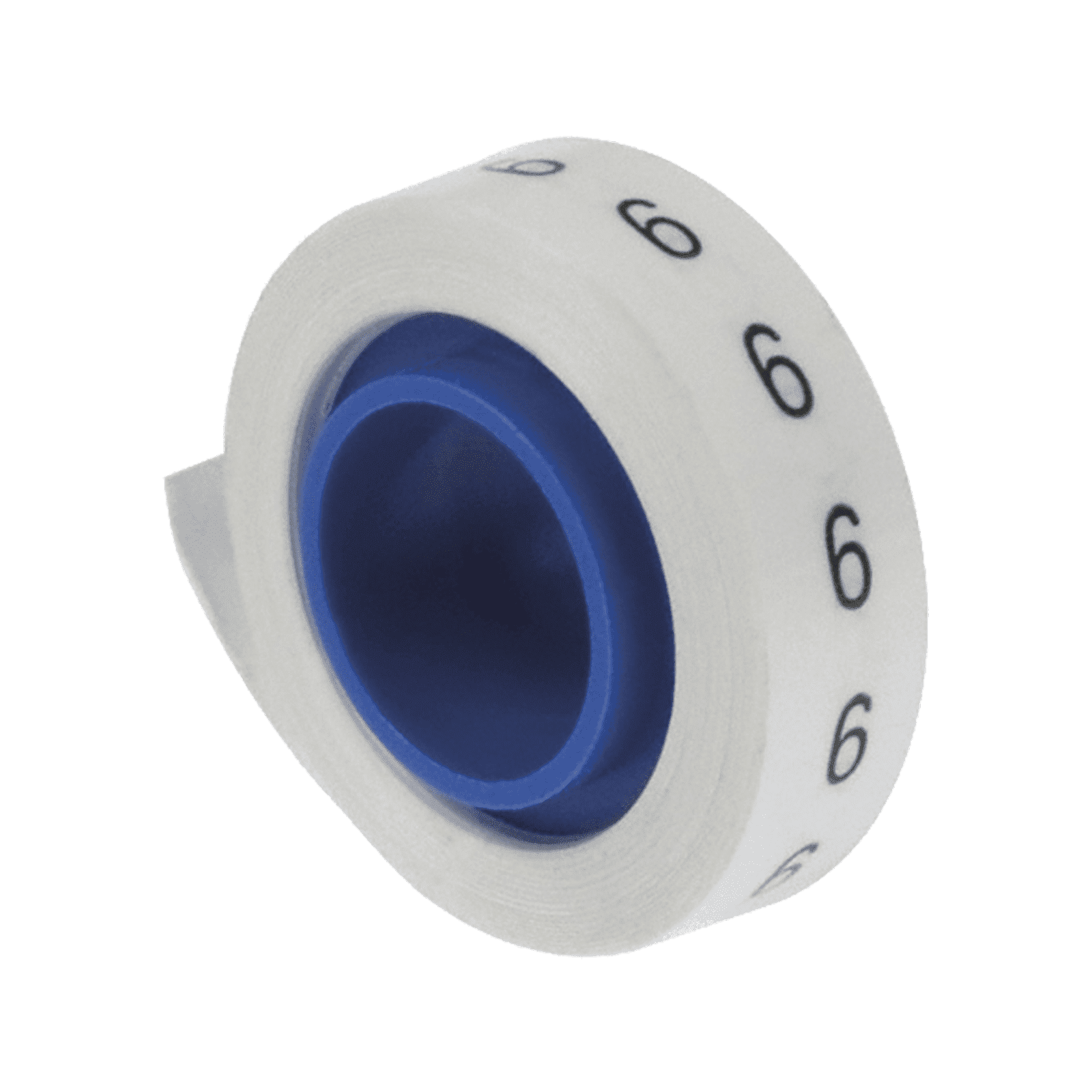 Rollo de Etiquetas Marcadoras, Pre-Impresos con el Número 6, de 2.4 metros, Color Blanco PMDR-6 - PANDUIT