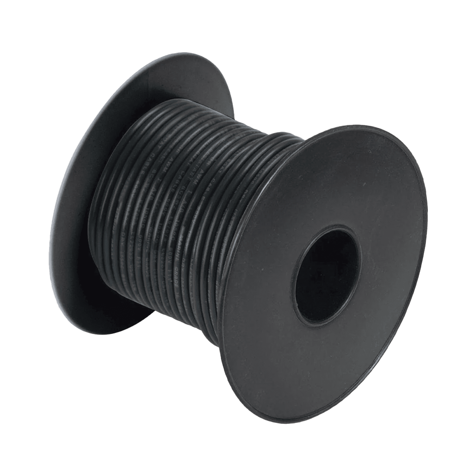 Rollo de cable grado marino calibre 14 en color negro de 100 pies (30.48 m). A1014T-07-100 - COBRA WIRE & CABLE