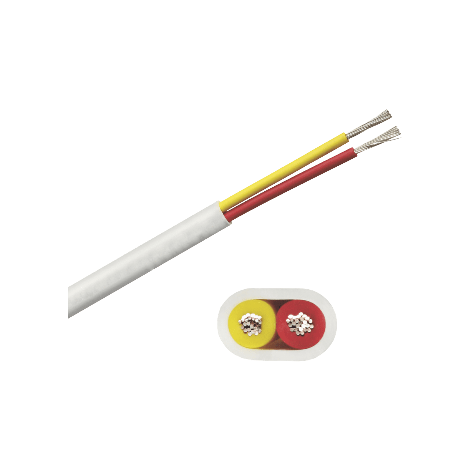 Rollo de cable plano grado marino calibre 16, de 2 conductores (rojo y amarillo) de 100 pies (30.48 m). B7W16T-20-100 - COBRA WIRE & CABLE