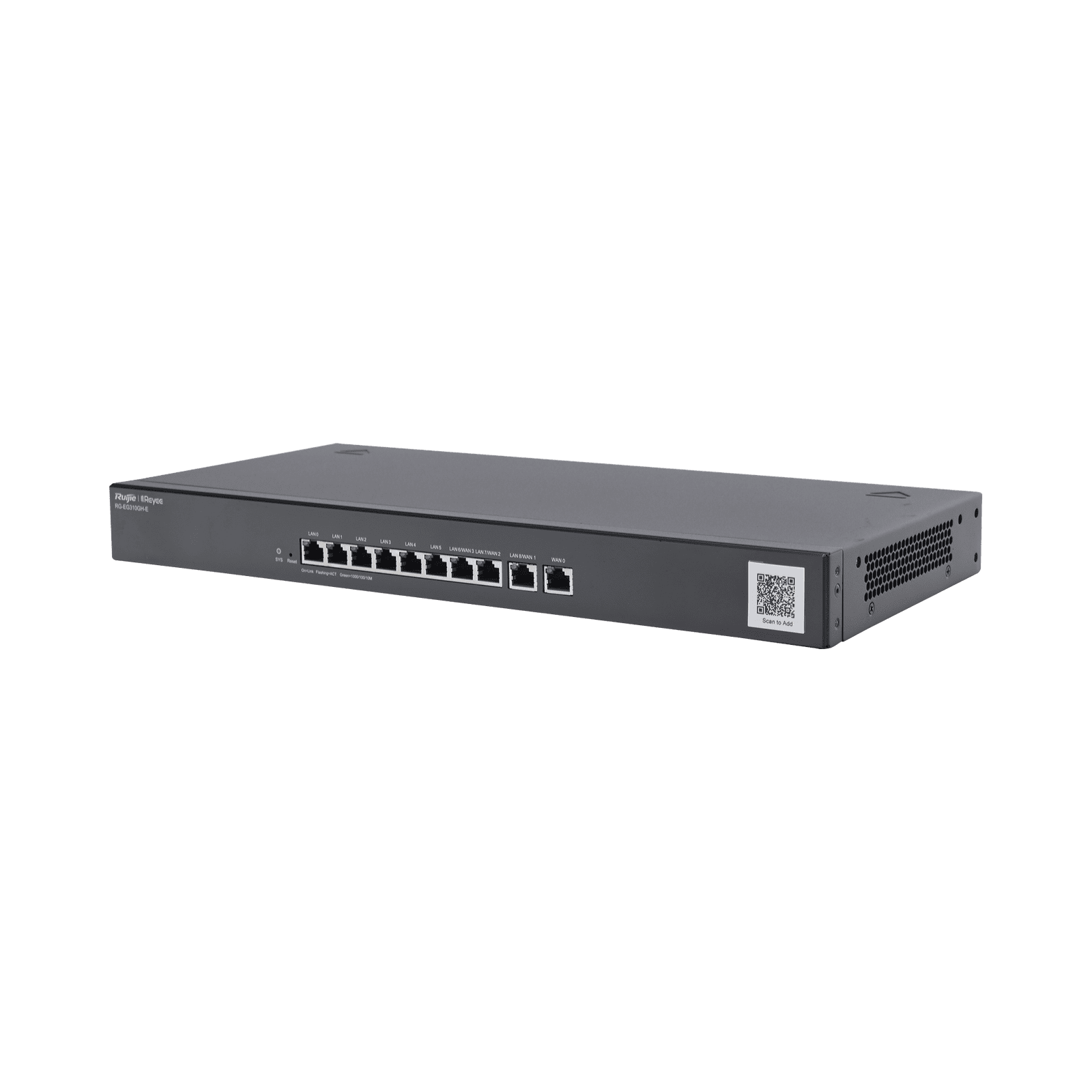 Router Balanceador con Función SD-WAN, 6 puertos LAN  y 3 puertos LAN/WAN gigabit y 1 Puerto WAN gigabit, hasta 350 clientes con desempeño de hasta 1.5 Gbps RG-EG310GH-E - RUIJIE