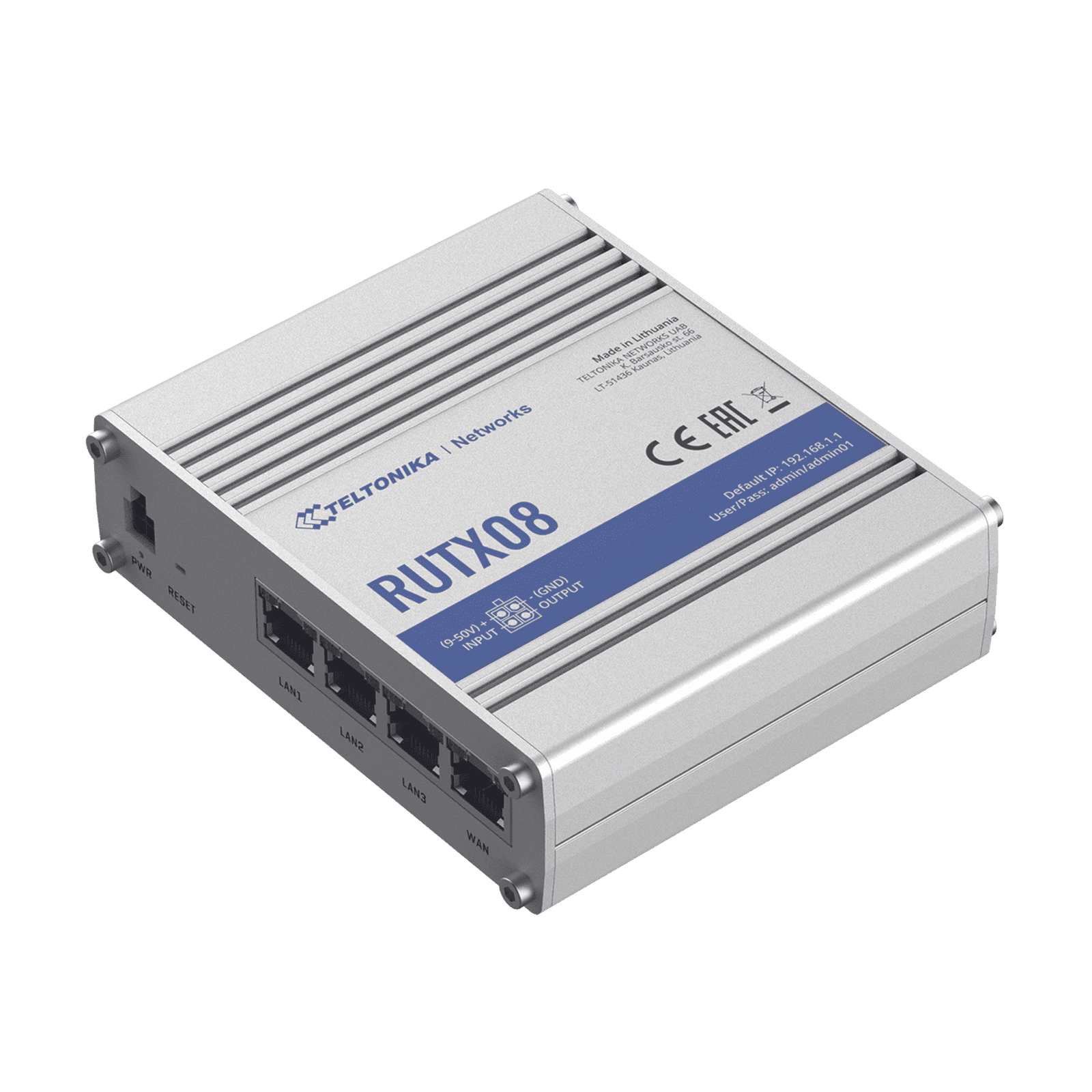 Router Industrial VPN, 3 Puertos 10/100/1000 Gigabit RUTX08 - TELTONIKA