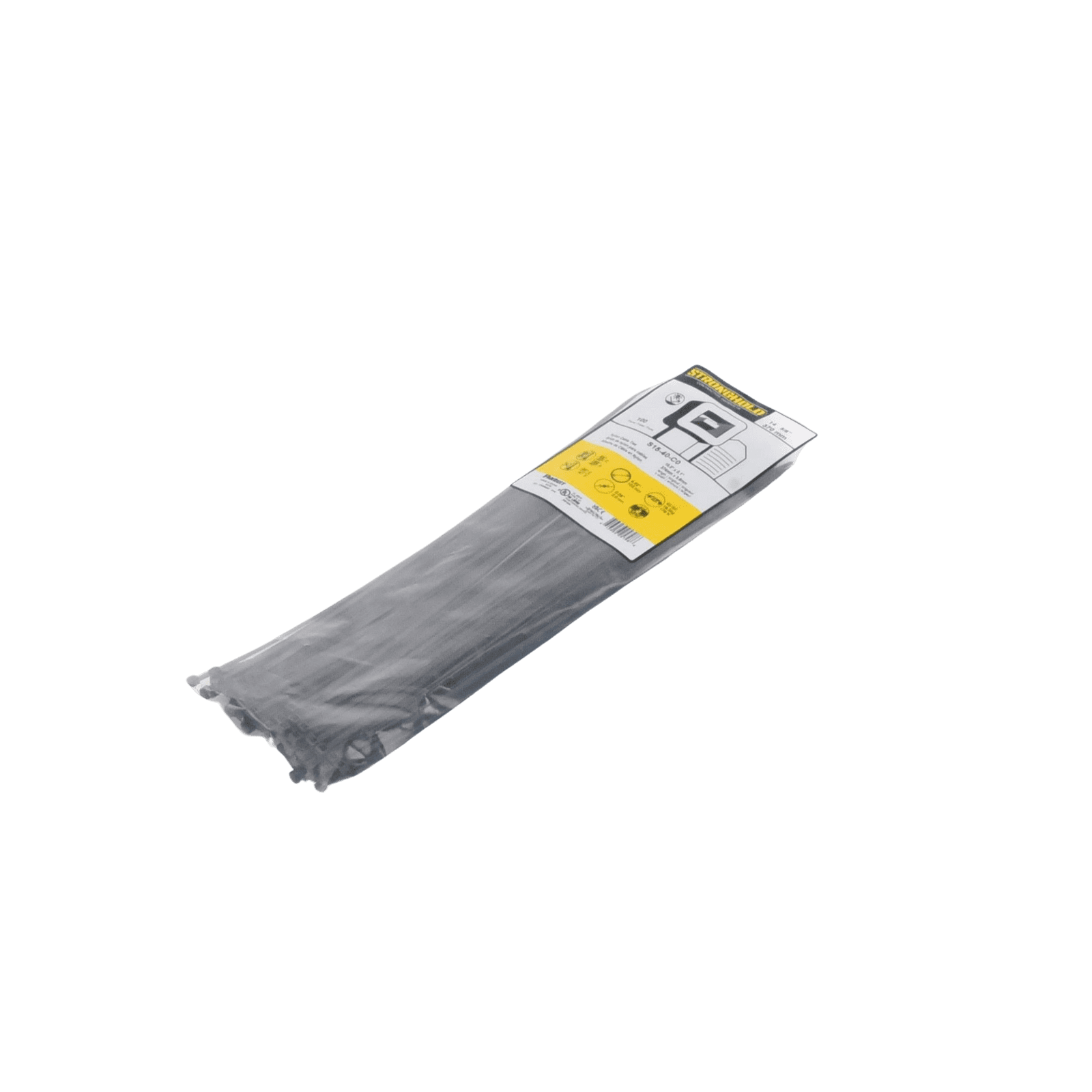 Cincho de Nylon 6.6 StrongHold™, 370mm largo x 3.6mm ancho, Color Negro, Exterior Resistente a Rayos UV, Paquete de 100pz S15-40-C0 - PANDUIT