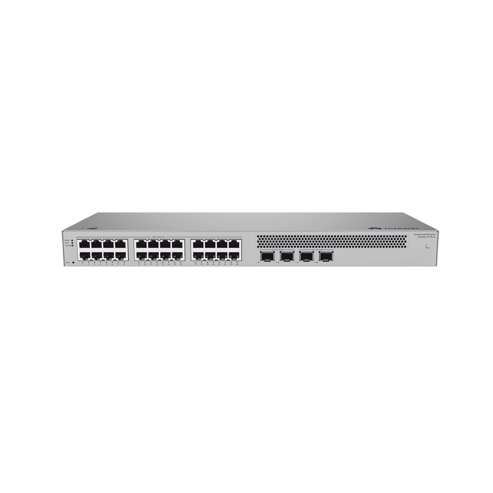Switch de Acceso Gigabit Administrable Capa 2 / 24 puertos 10/100/1000 Mbps / 2 Puertos 2.5GE SFP + 2 Puertos 10GE SFP+ Uplink / ERPS / IMGP Snooping / DHCP Snooping / Administración Nube Gratis S220S-24T4JX - HUAWEI