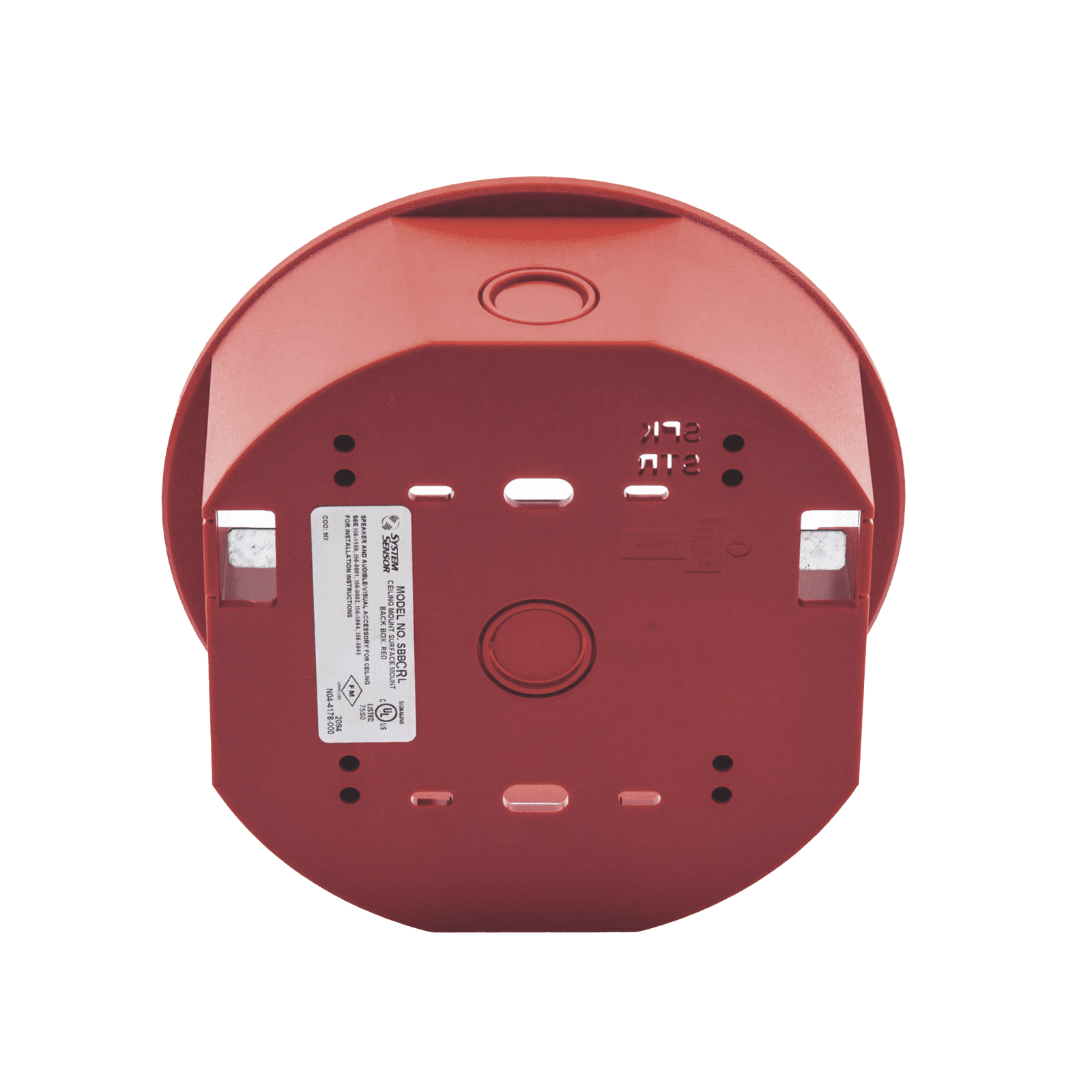 Caja de Montaje en Techo, para Sirena, Color Rojo, Nuevo Diseño Moderno y Elegante SBB-CRL - SYSTEM SENSOR