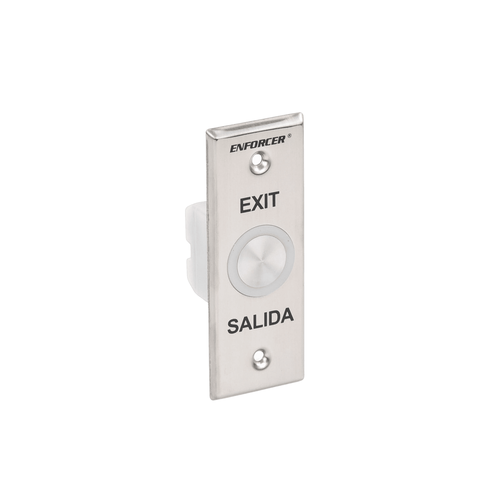 Botón de salida con aro iluminado color verde y rojo / IP65 / Buzzer / función toggle (enclavado) / Función temporizado / dos salidas de contacto NC/NO/ placa de acero inoxidable SD6176SS1Q - ENFORCER SECOLARM