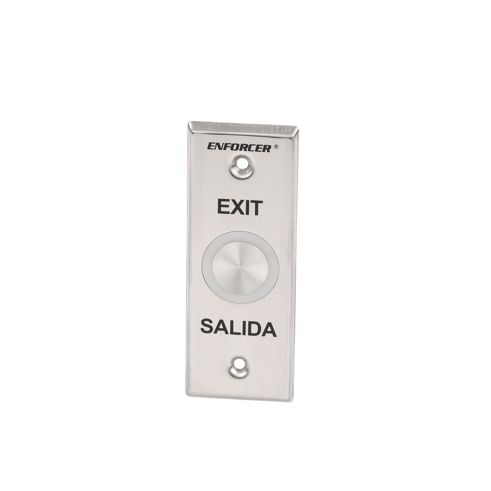 Botón de salida con aro iluminado color verde y rojo / IP65 / Buzzer / función toggle (enclavado) / Función temporizado / dos salidas de contacto NC/NO/ placa de acero inoxidable SD6176SS1Q - ENFORCER SECOLARM