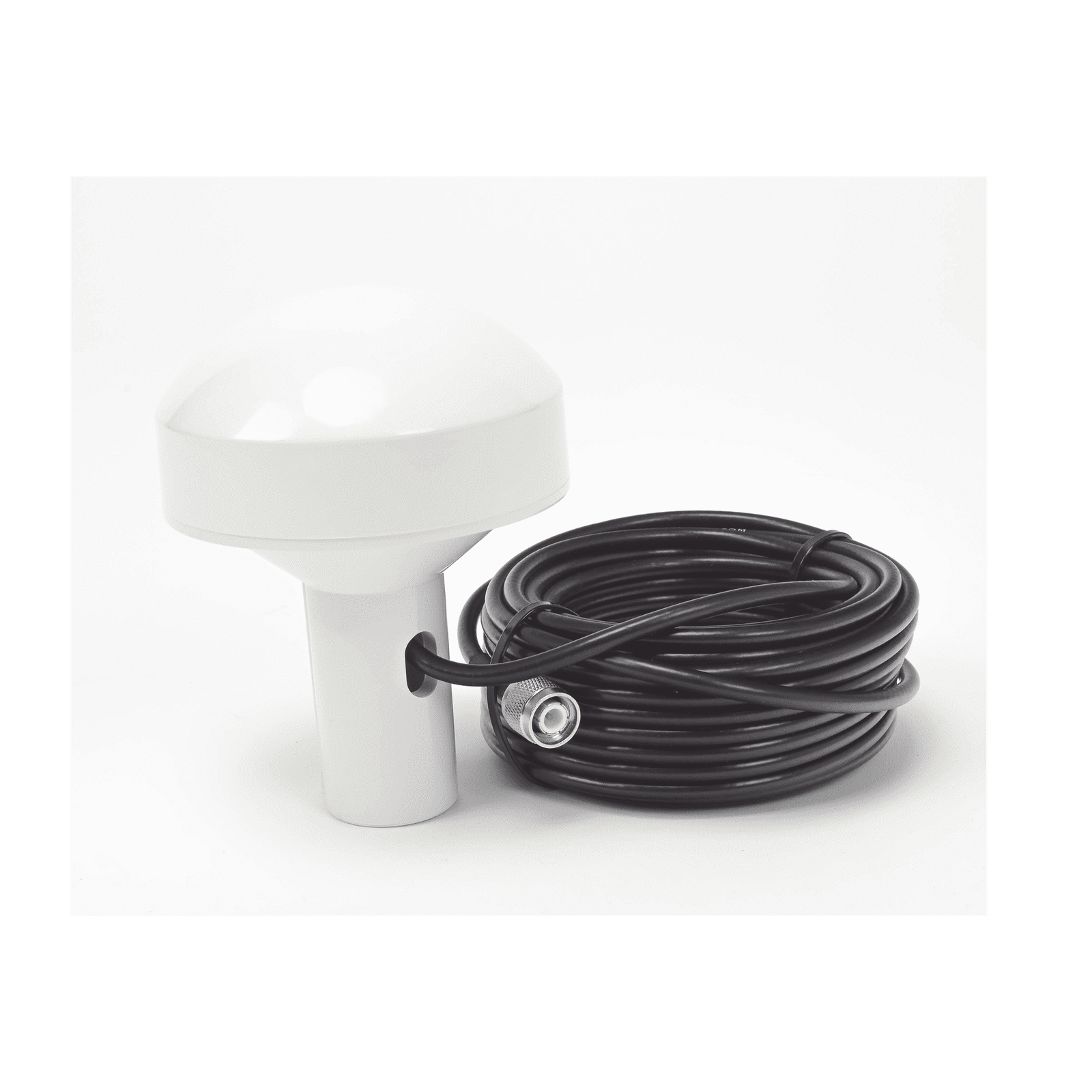 Antena marina de GPS con conector SMA- Macho en frecuencia 1575.42 MHz de 28 dBi. Incluye soporte rotativo SD-GPS-005 - SYSCOM