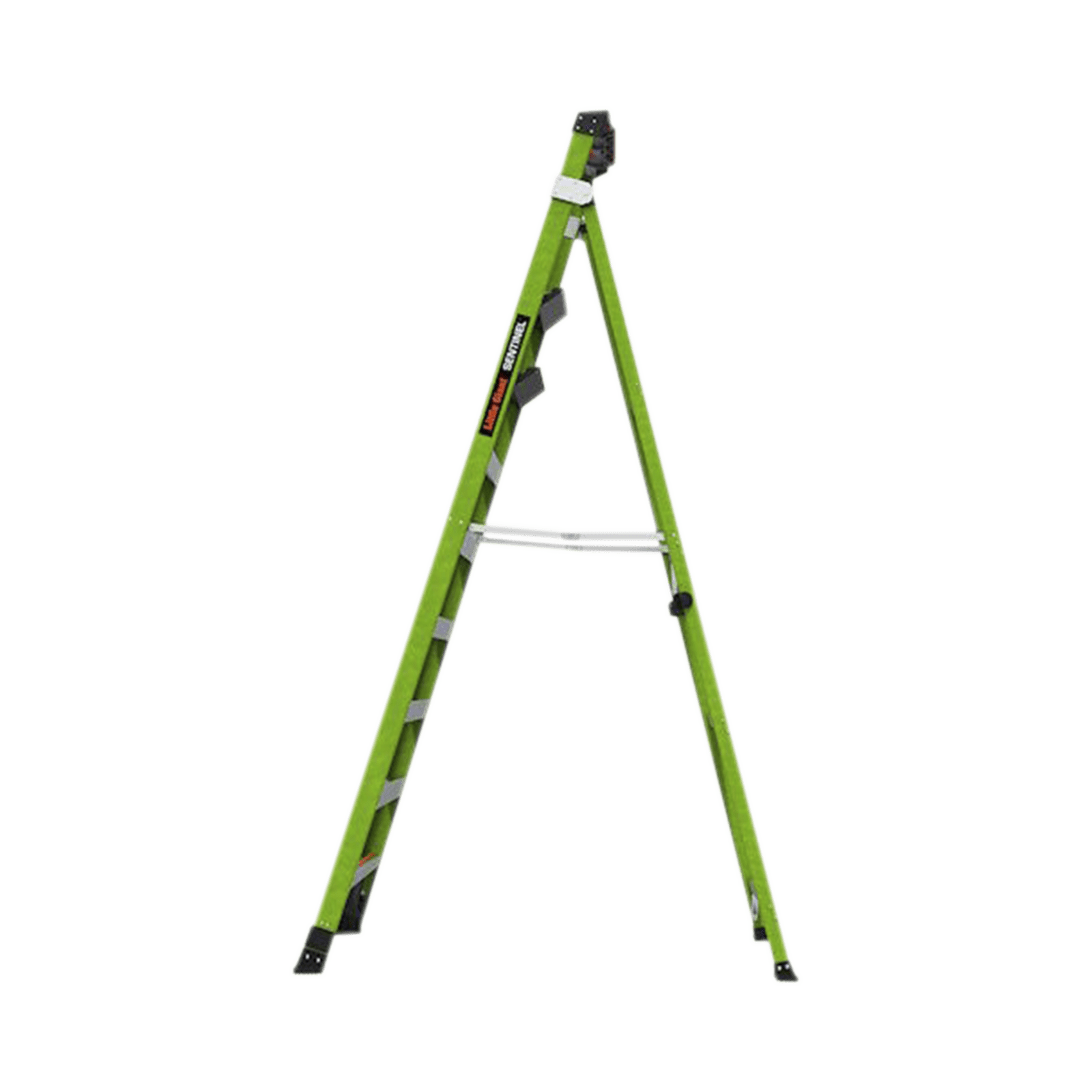 Escalera de 3.05 m Capacidad máxima de 170 Kg, inclinada, de fibra de vidrio con almohadilla de pared giratoria. SENTINEL10 - Little Giant Ladder Systems