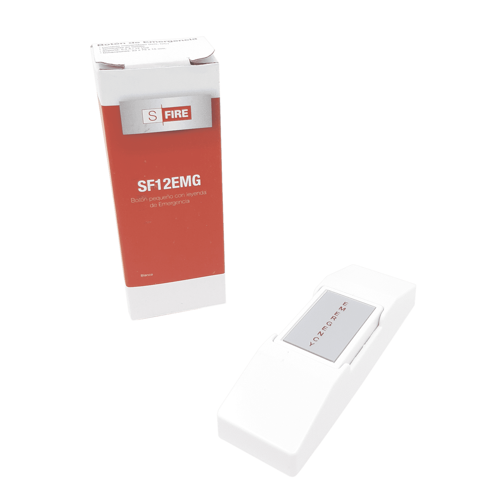 Botón De Pánico / Con leyenda de Emergencia /Aplicaciones para Paneles de alarma, control de acceso, Videovigilancia/ Fácil Uso SF12EMG - SFIRE