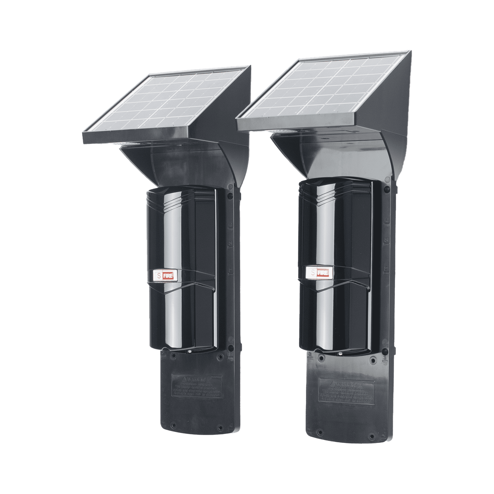 Detector fotoelectrico con celda solar ; DE 2 RAYOS; alcance exterior 60 m / interior 120 m, 4 frecuencias / Para ambientes donde no hay electricidad SFA60 - SFIRE