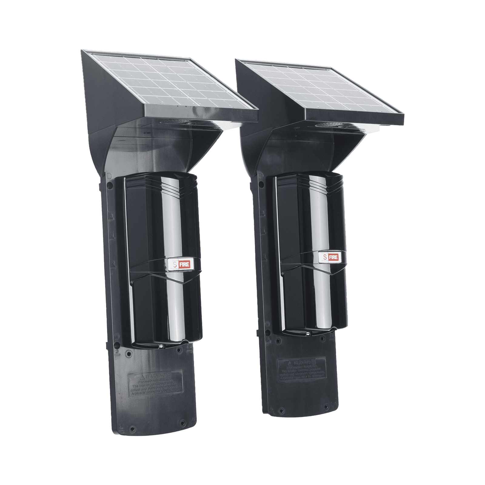 Detector fotoelectrico con celda solar ; DE 2 RAYOS; alcance exterior 60 m / interior 120 m, 4 frecuencias / Para ambientes donde no hay electricidad SFA60 - SFIRE