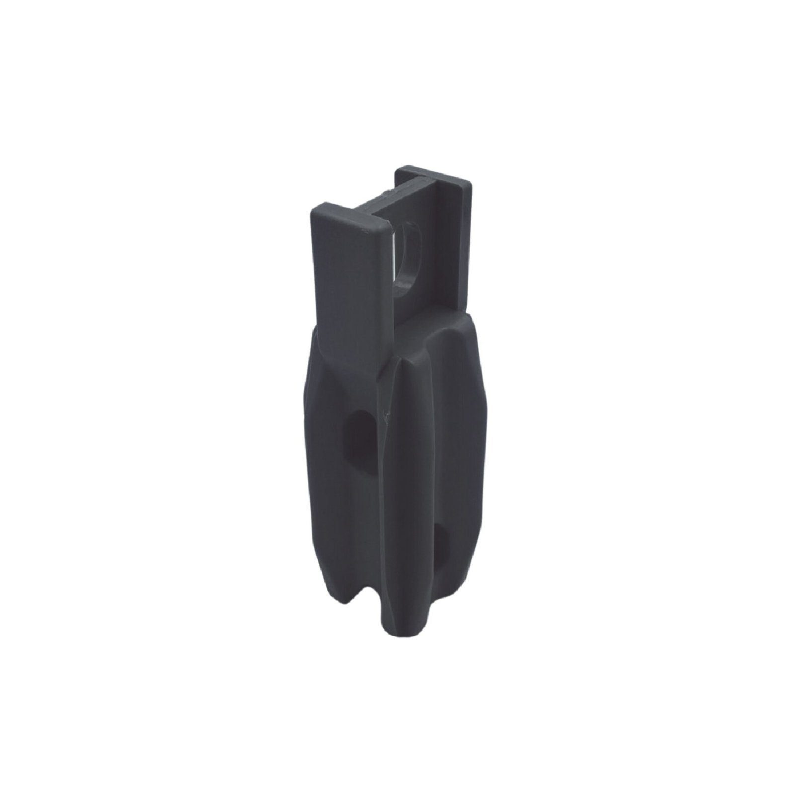 Aislador de paso o esquina de color GRIS con abrazadera incluida de 1 Pulgada para uso en poste cerco eléctrico SFABRAZADERA1PG - SFIRE