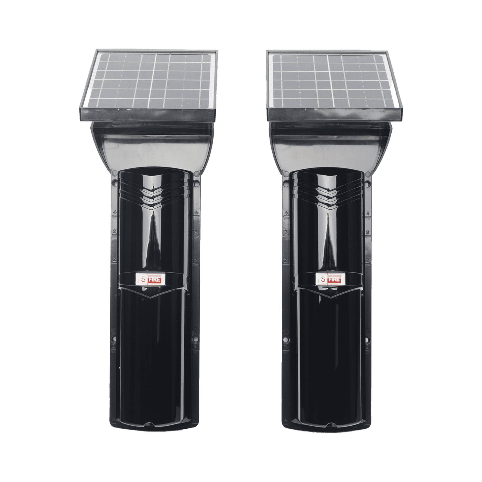 Detector fotoelectrico con CELDA SOLAR; DE 3 RAYOS; alcance exterior 100 m / 4 frecuencias SFB100 - SFIRE