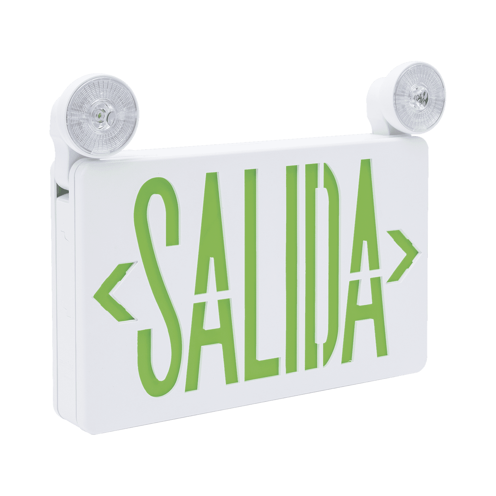 Letrero de Emergencia LED DUAL de SALIDA con Luz de Emergencia/Montaje Universal (pared, lateral o Techo)/Batería de Respaldo Incluida SFKDC860 - SFIRE