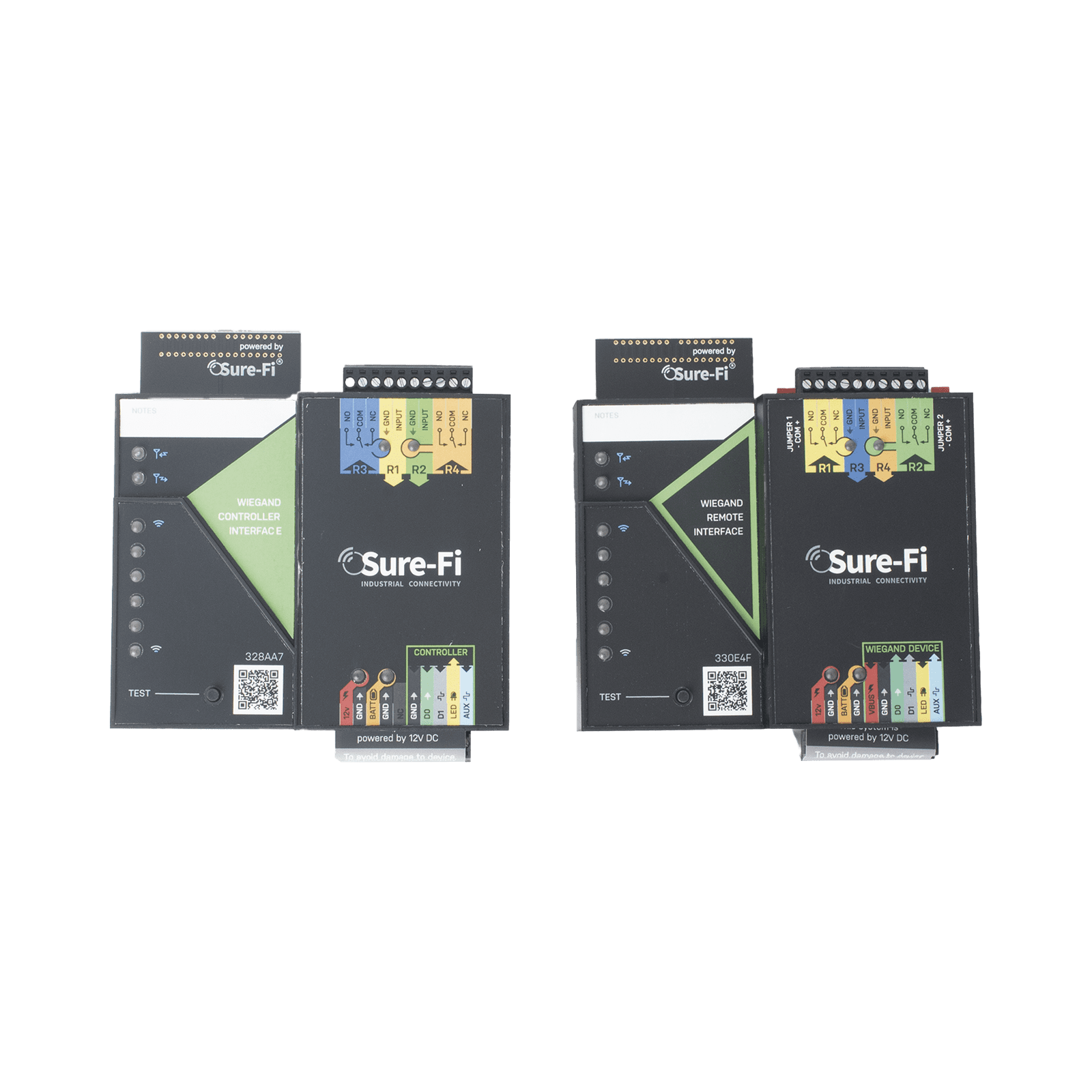 Convertidor de lectora para control de acceso (cableado a inalámbrico) / 1 Wiegand / 2 Relevadores / 2 Entradas / Atraviesa hasta 1.6 KM En Construcción o Material SFKDS004WIEGAND - Sure-Fi