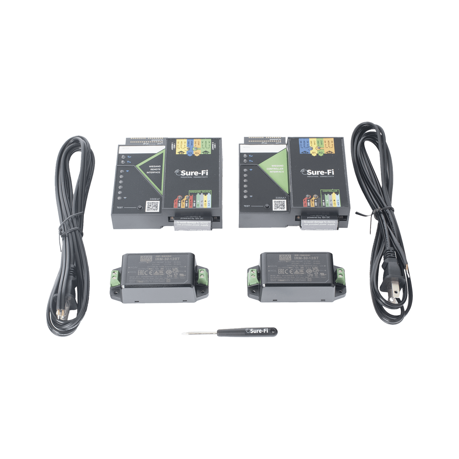 Convertidor de lectora para control de acceso (cableado a inalámbrico) / 1 Wiegand / 2 Relevadores / 2 Entradas / Atraviesa hasta 1.6 KM En Construcción o Material SFKDS004WIEGAND - Sure-Fi