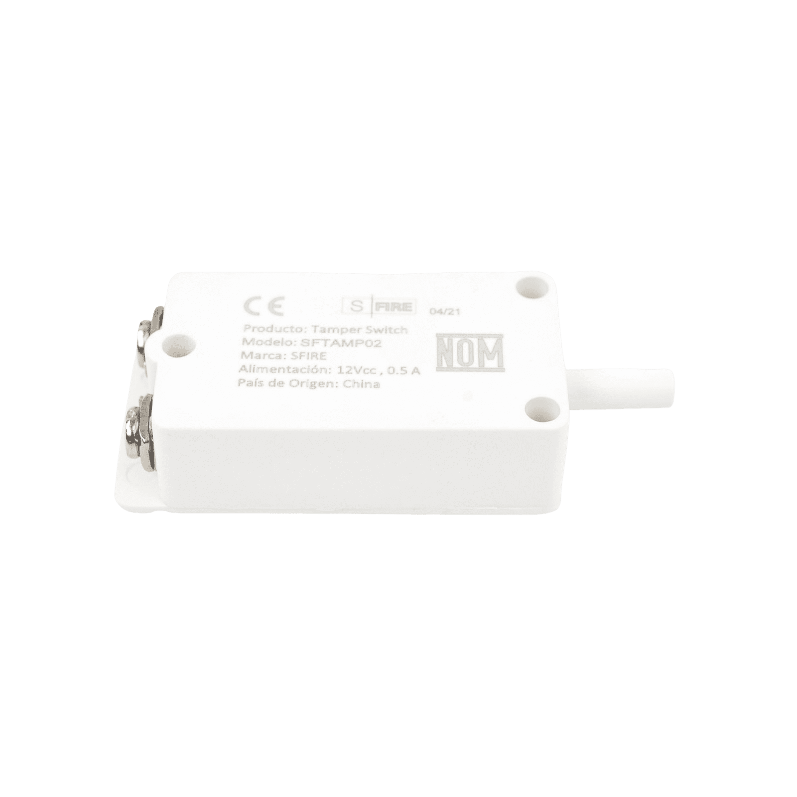 Tamper switch / Normalmente Abierto / Aplicación para Paneles de alarma, Gabientes, paneles de acceso, etc / Facil uso SFTAMP02 - SFIRE