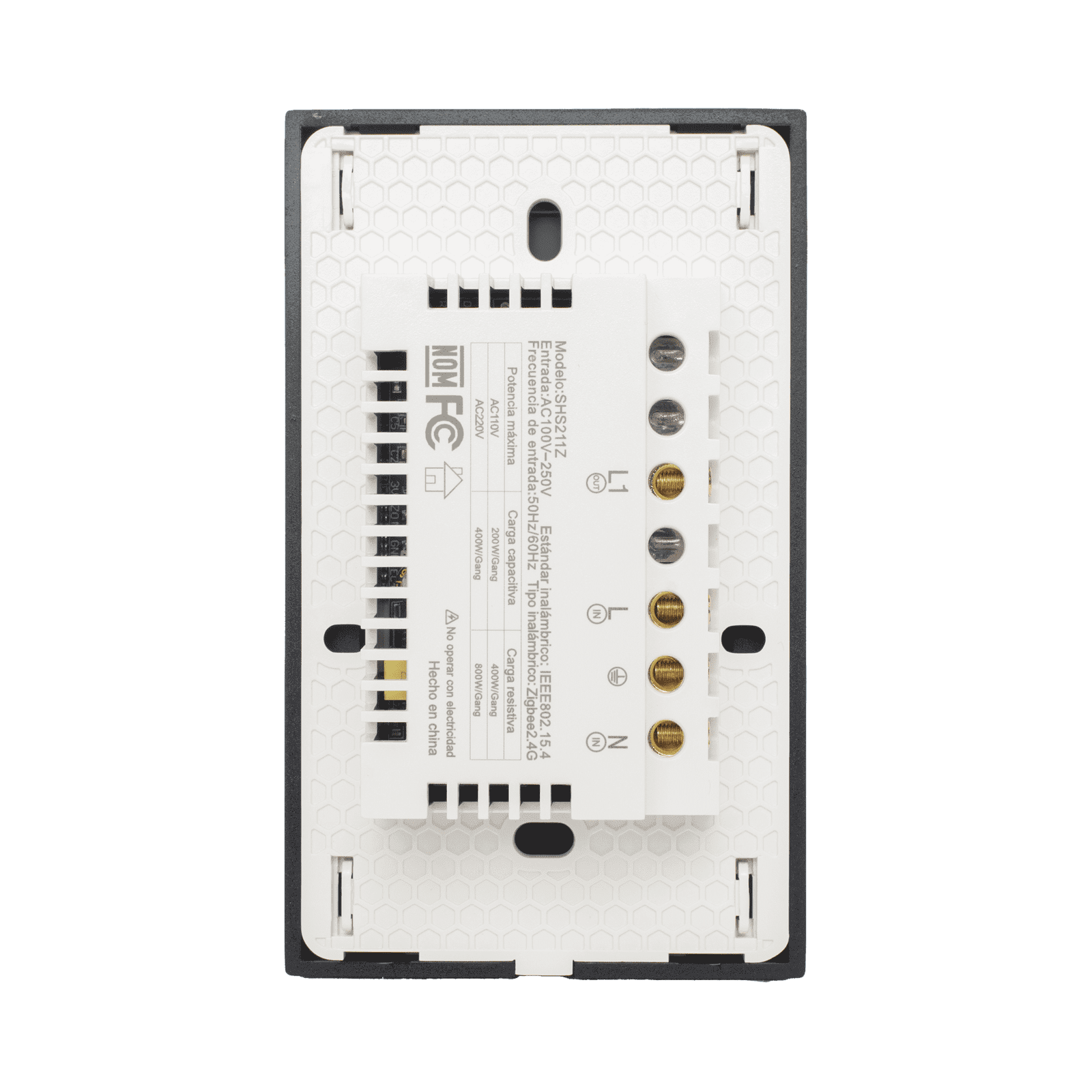(ZigBee) Apagador switch inalámbrico ZigBee, control de 1 regreso de carga, 110V SHS211Z - SMARTHOME BY EPCOM