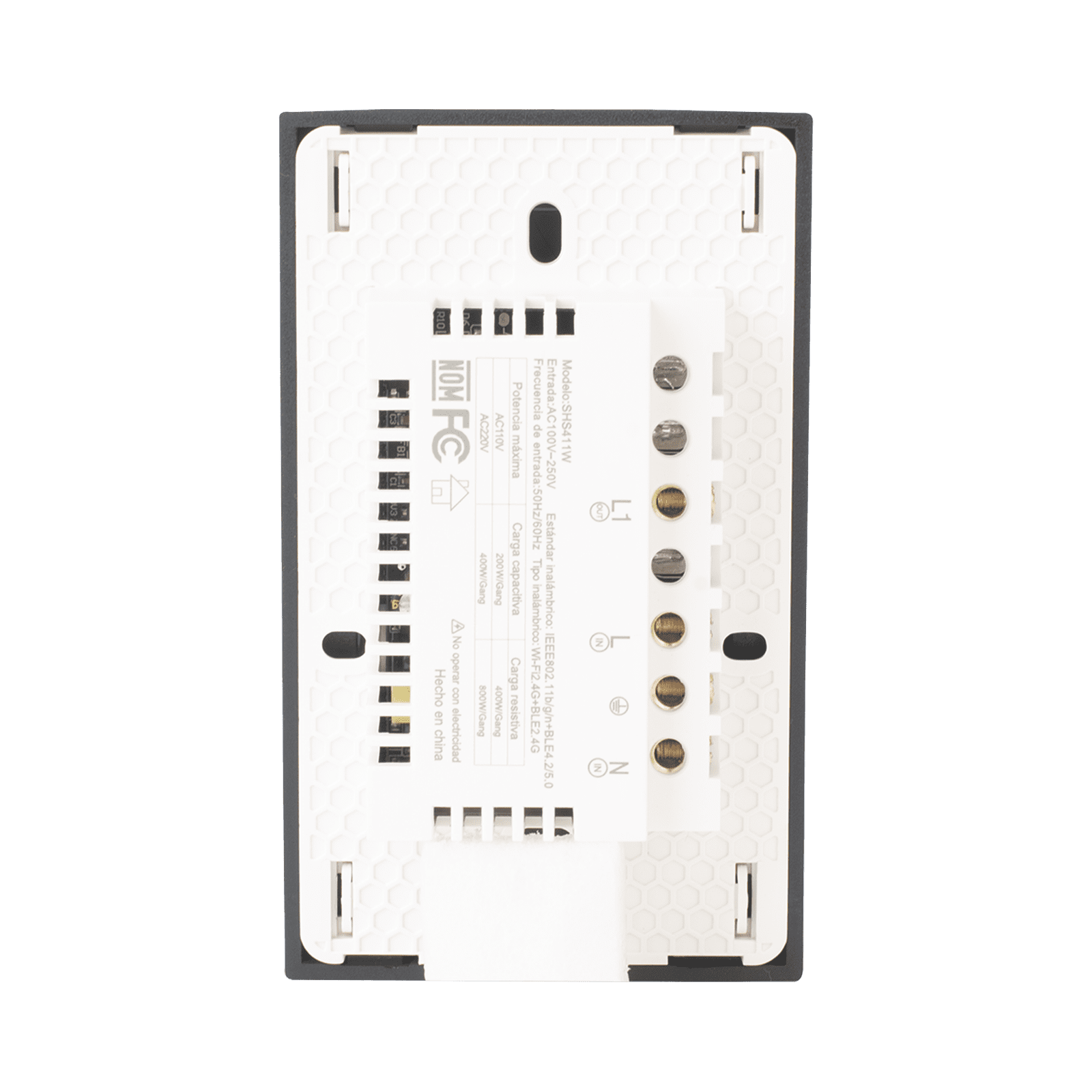(Wifi) Apagador switch inalámbrico WIFI, control de 1 regreso de carga, 110V SHS411W - SMARTHOME BY EPCOM