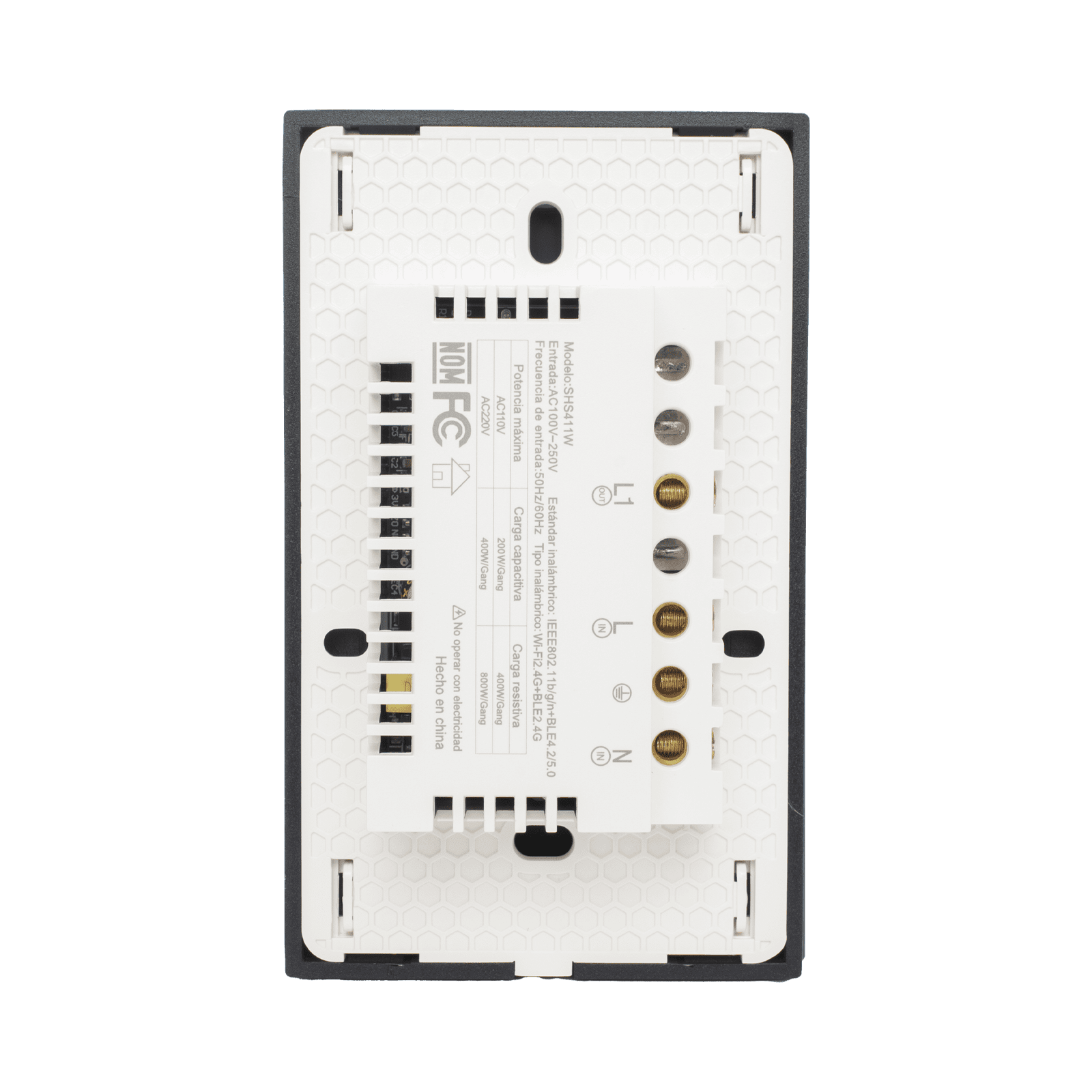 (Wifi) Apagador switch inalámbrico WIFI, control de 1 regreso de carga, 110V SHS411W - SMARTHOME BY EPCOM