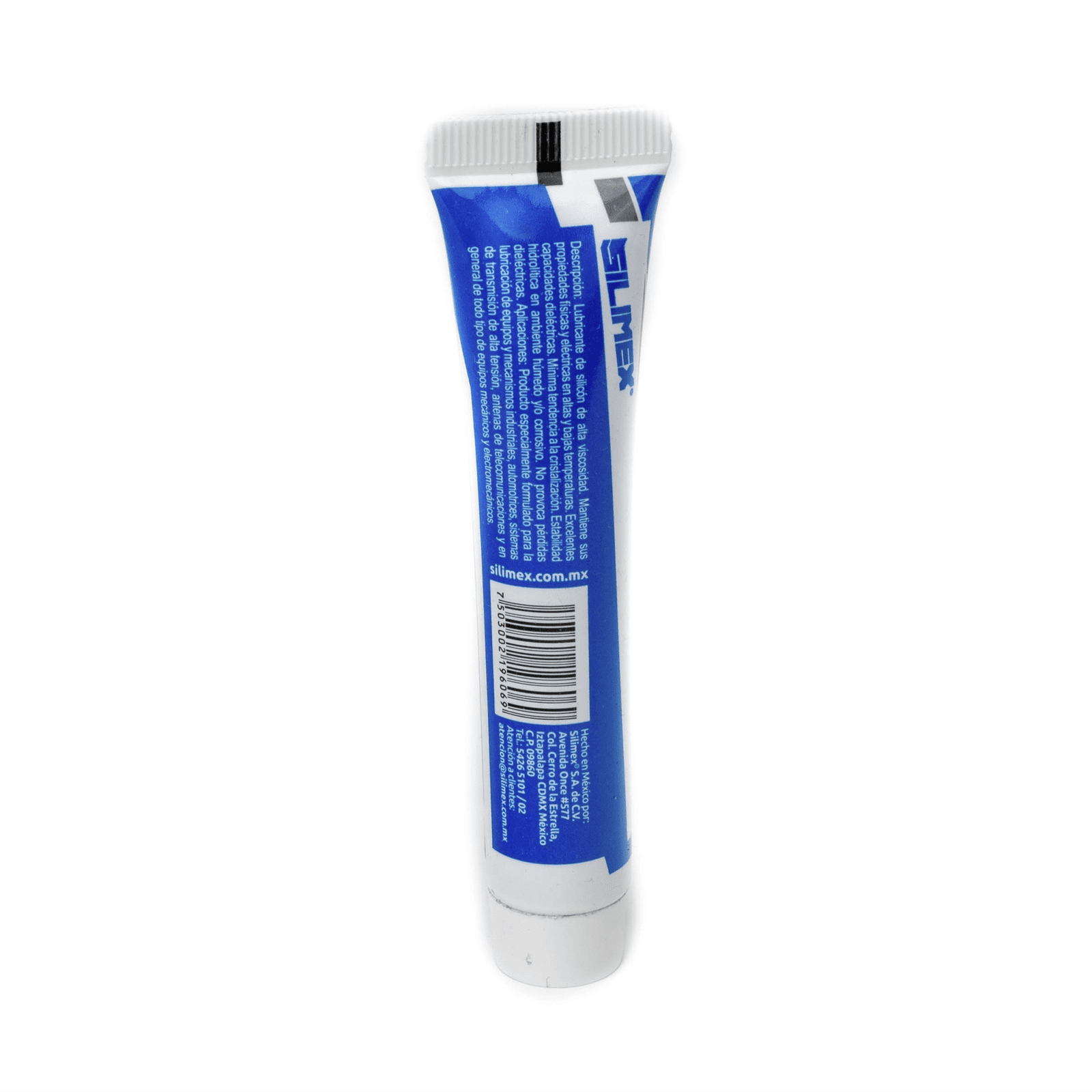 Lubricante de silicón dieléctrico de alta viscosidad , soporte de -10 hasta 80ºC, para mecanismos de alta fricción, tubo 28 grs SILUB-AV - SILIMEX