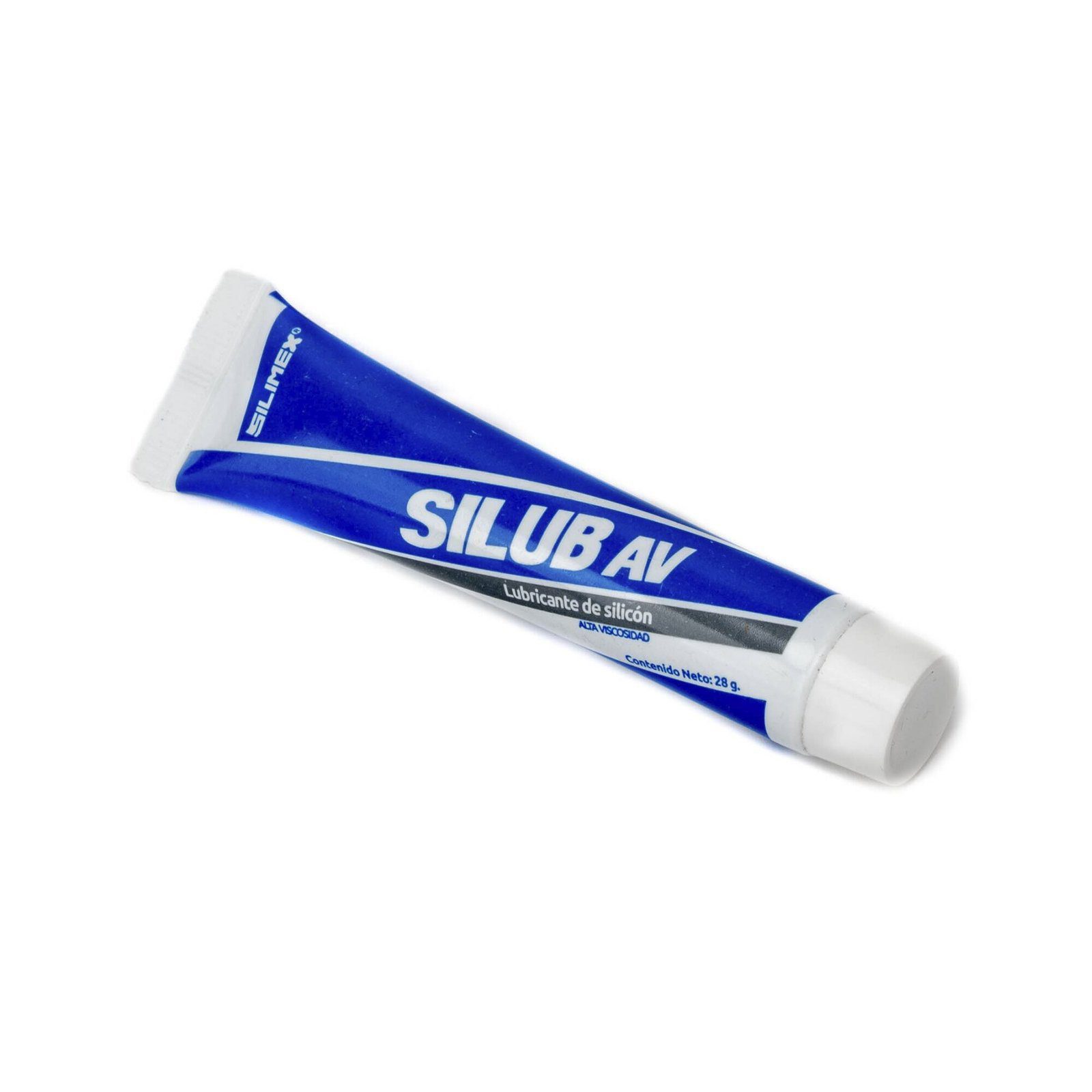 Lubricante de silicón dieléctrico de alta viscosidad , soporte de -10 hasta 80ºC, para mecanismos de alta fricción, tubo 28 grs SILUB-AV - SILIMEX