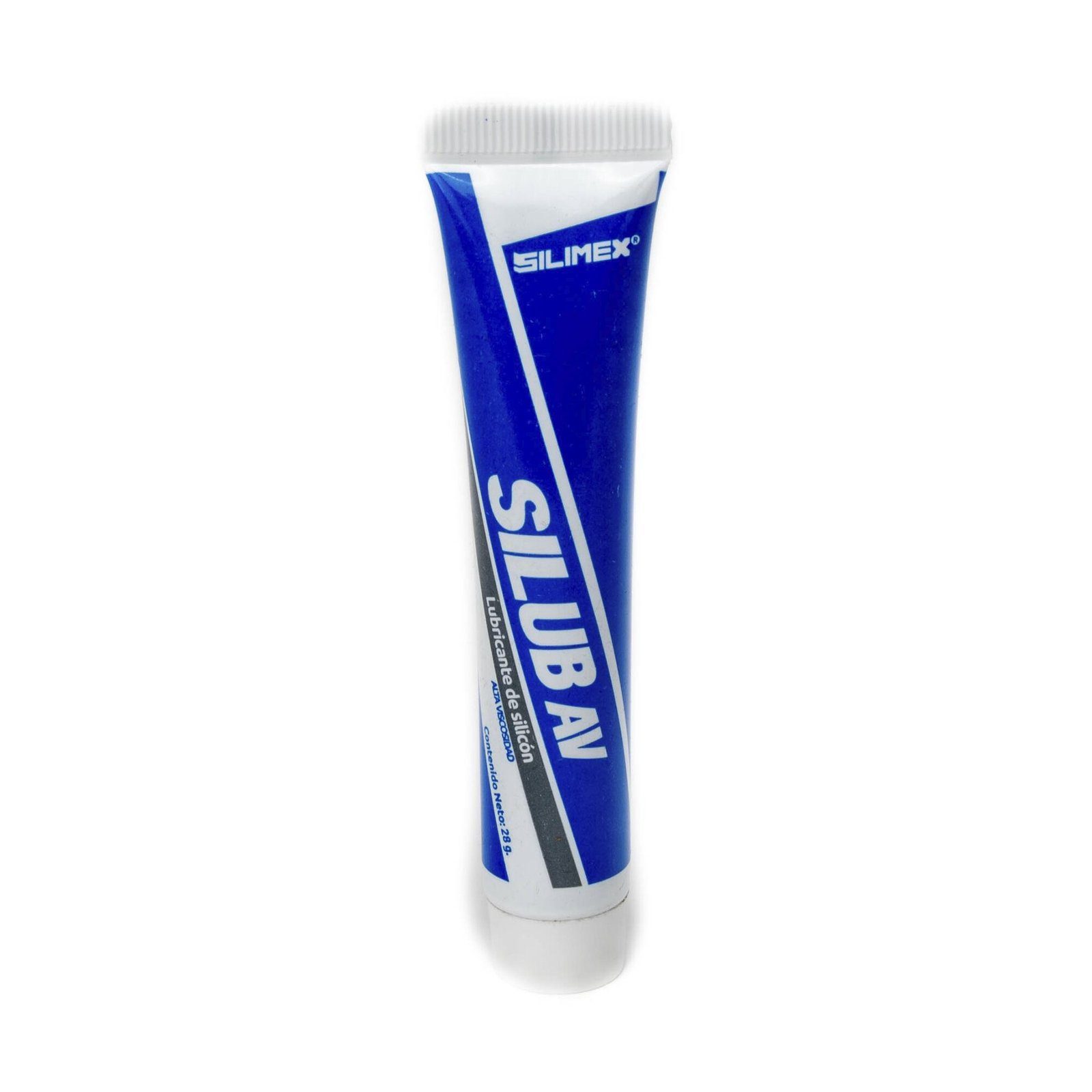 Lubricante de silicón dieléctrico de alta viscosidad , soporte de -10 hasta 80ºC, para mecanismos de alta fricción, tubo 28 grs SILUB-AV - SILIMEX