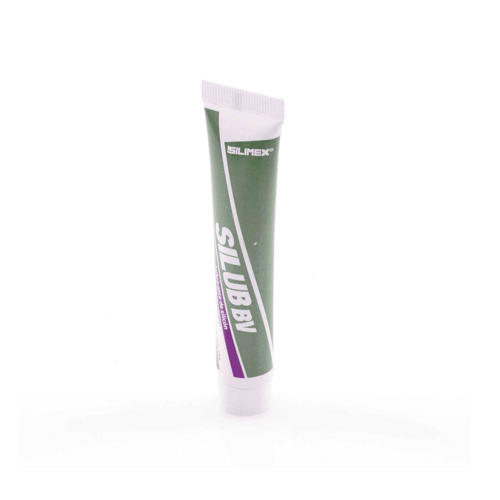 Lubricante de silicón dieléctrico de baja viscosidad, soporte de -10 hasta 80ºC, no daña plásticos, tubo 28grs SILUB-BV - SILIMEX