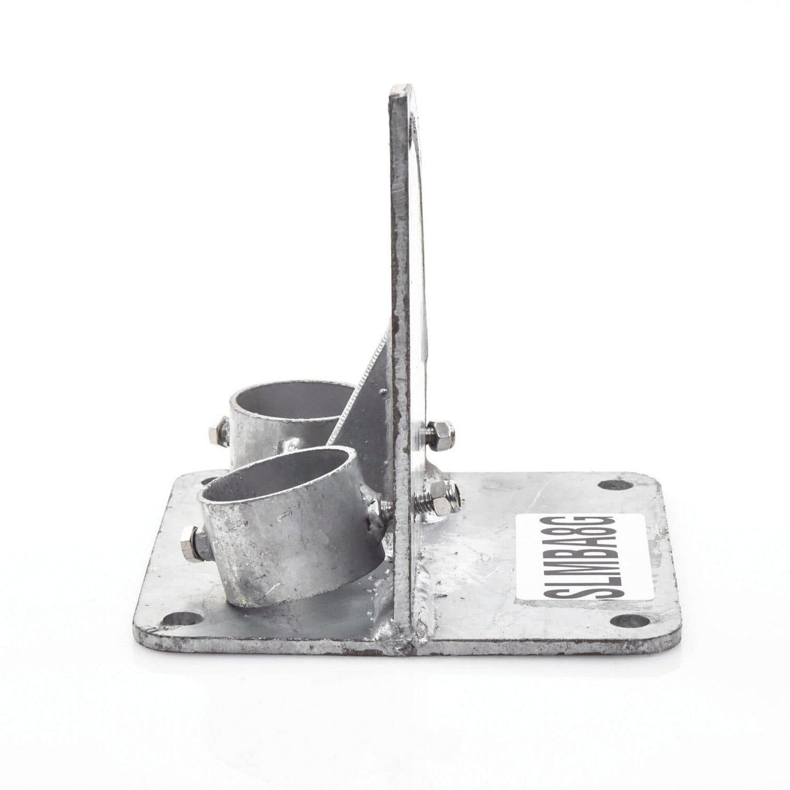 Base para Mástil con Ajuste de Ángulo. Diámetros de Mastil: 1″ a 2″ SLM-BA-8G - SYSCOM TOWERS