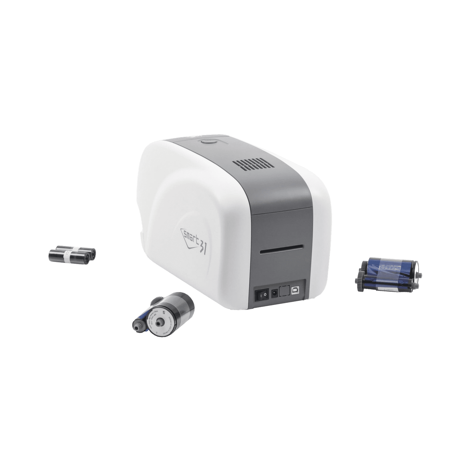 Kit Impresora de tarjetas PVC/ Una Cara /incluye: 2 x Ribbons, 100 Tarjetas PVC, Software, Kit Limpieza, Garantia 3 Años, Mascara de Seguridad OV SMART31-SK - IDP