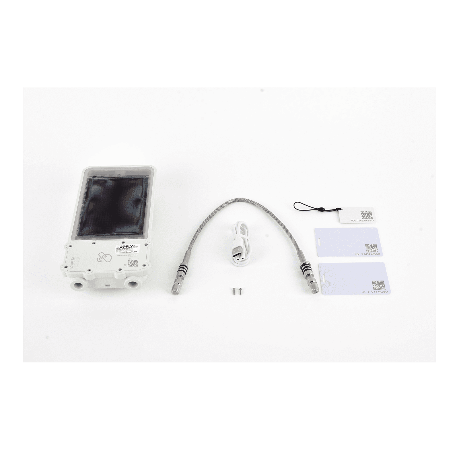 Cerradura Inteligente GPS con Energía Solar / SolarGuardX 100 / Seguimiento de Activos LTE Cat-M1 / Desbloqueo por RFID BLE OTA / Impermeable IP67 / Detección de Movimiento / Alarma de Bloqueo / Batería 14400mAh / Seguridad de Datos M SOLARGUARDX100 - TopFlyTech