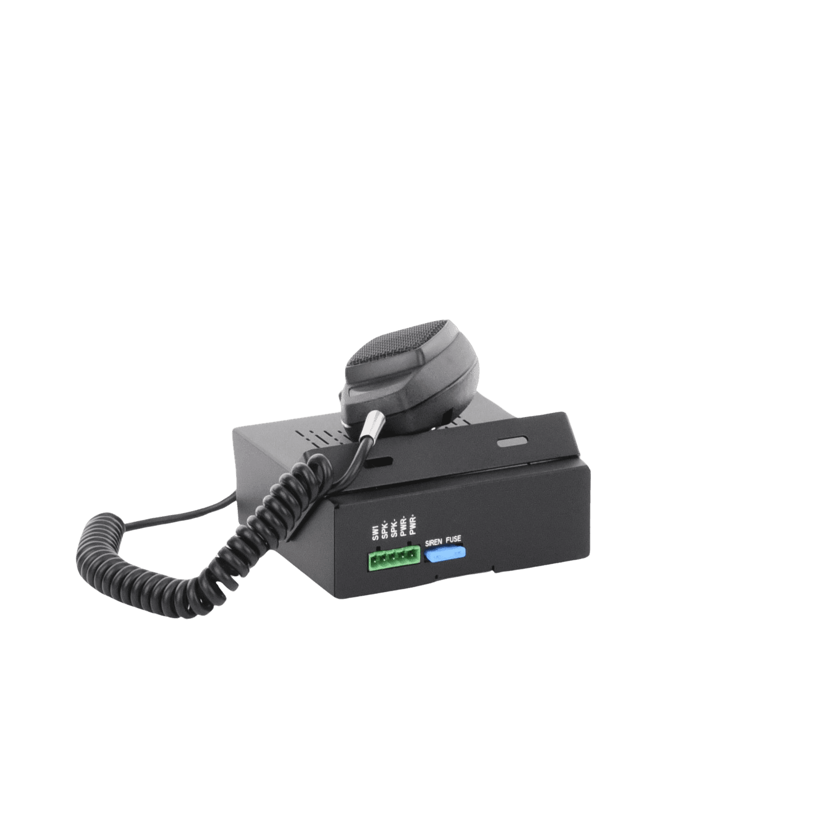 Sirena Vehicular de 100W de Potencia, Con Switch Giratorio de 6 posiciones y Micrófono Integrado de Uso Rudo SP101 - SIGNALPRO