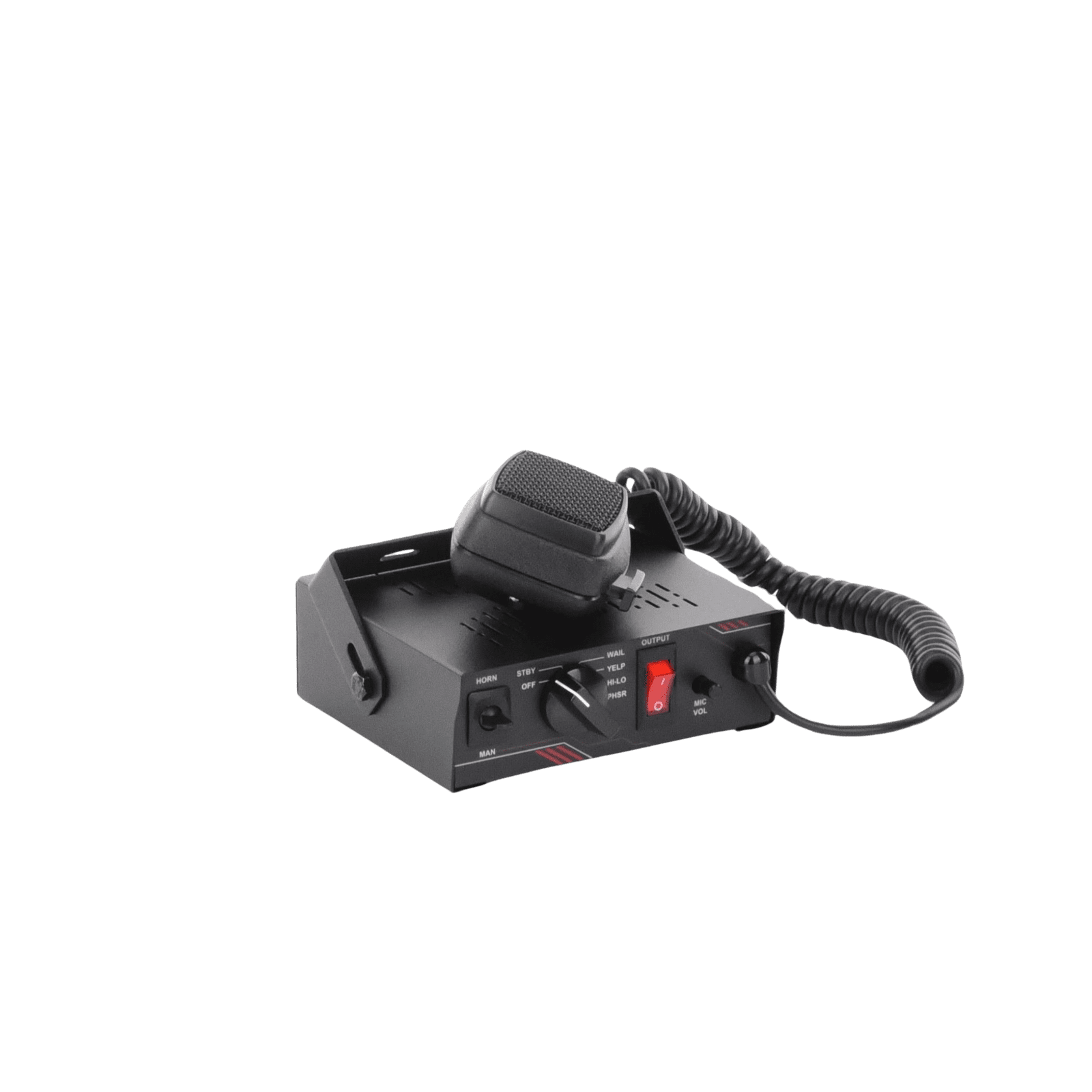 Sirena Vehicular de 100W de Potencia, Con Switch Giratorio de 6 posiciones y Micrófono Integrado de Uso Rudo SP101 - SIGNALPRO