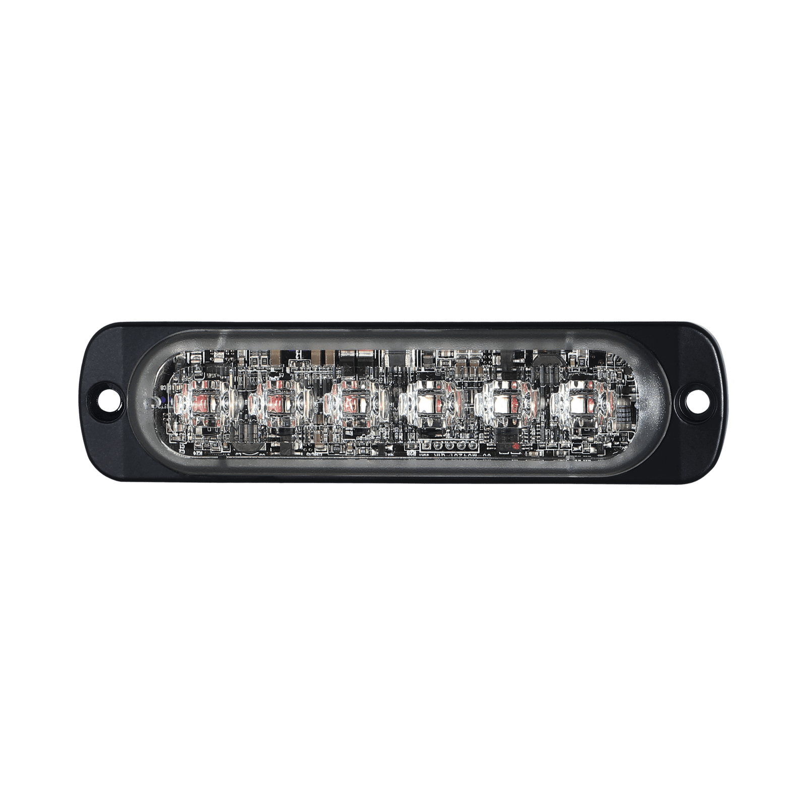 Luz Auxiliar de 12 LED, Rojo/Azul, SAE, Bisel Negro, Lente Transparente SP12RB - SIGNALPRO