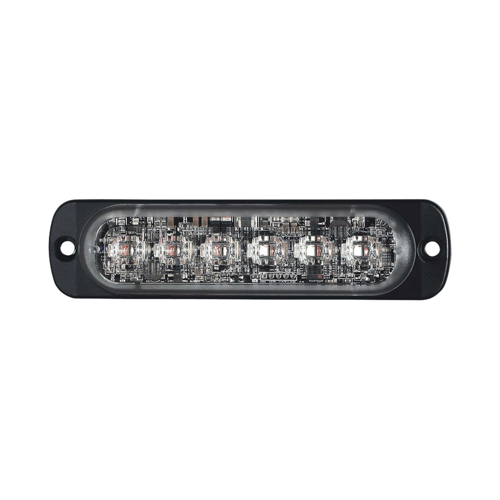 Luz Auxiliar de 12 LED, Rojo/Claro, SAE, Bisel Negro, Lente Transparente SP12RW - SIGNALPRO