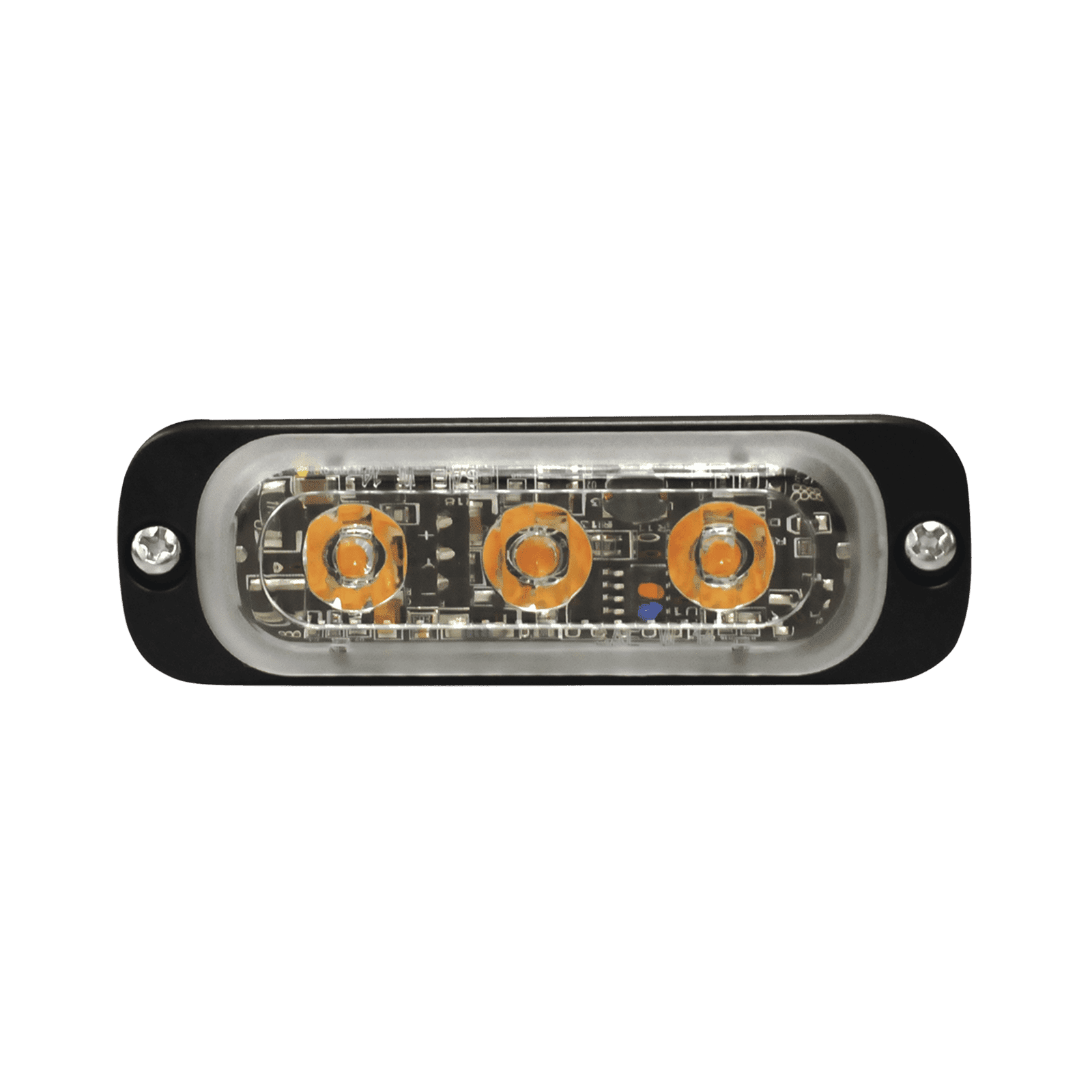Luz Auxiliar de 3 LED, Roja, SAE, 12-24 Vcd, Lente transparente SP3R - SIGNALPRO