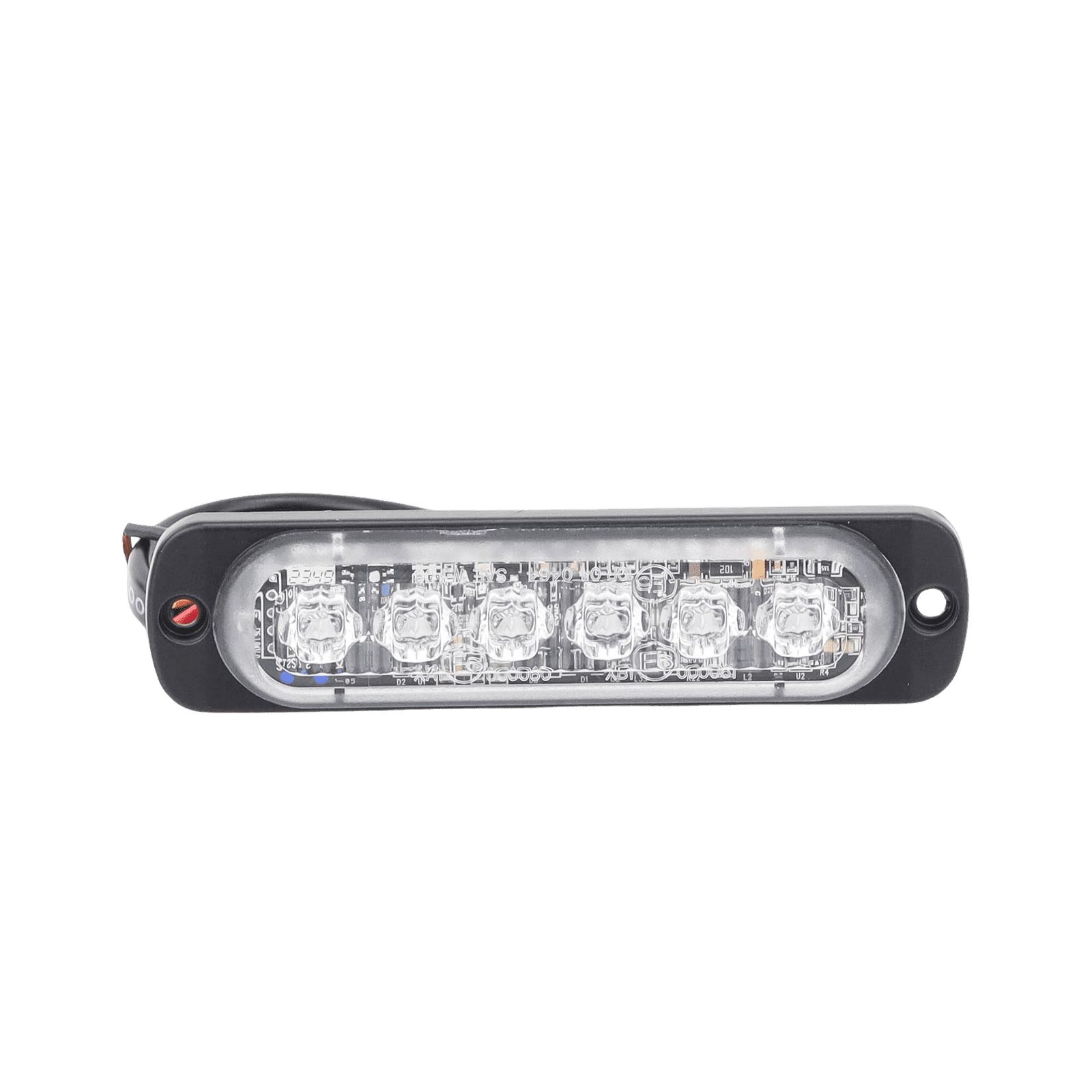 Luz Auxiliar de 6 LED, Azul, Bisel Negro, Lente Transparente SP6B - SIGNALPRO