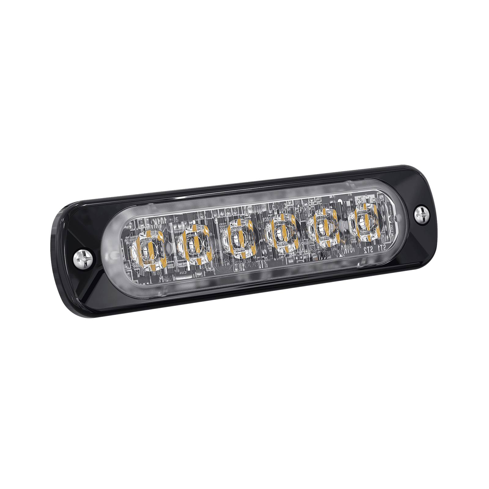 Luz Auxiliar de 6 LED, Roja, Bisel Negro, Lente Transparente SP6R - SIGNALPRO
