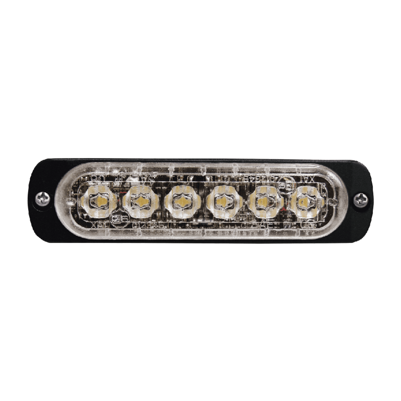 Luz Auxiliar de 6 LED, Roja, Bisel Negro, Lente Transparente SP6R - SIGNALPRO