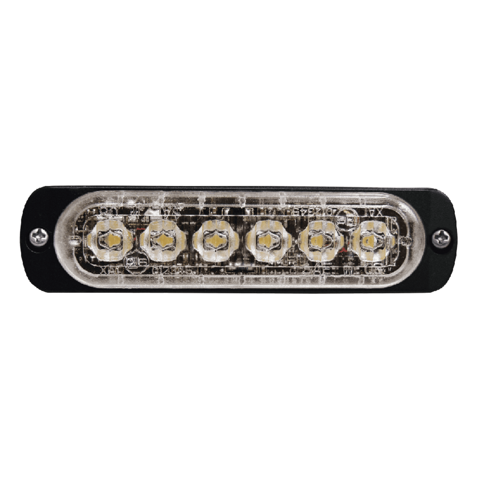 Luz Auxiliar de 6 LED, Roja, Bisel Negro, Lente Transparente SP6R - SIGNALPRO