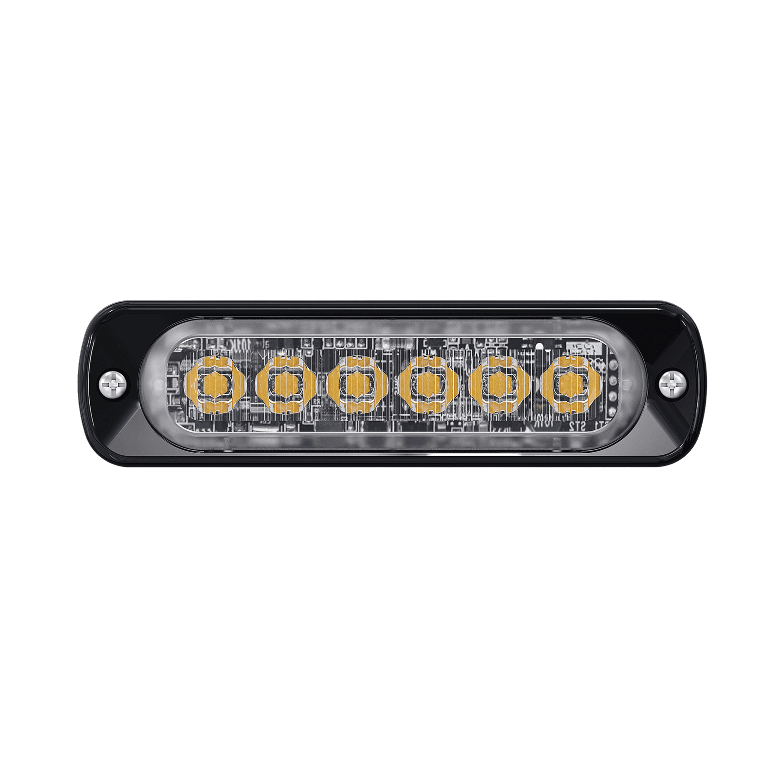 Luz Auxiliar de 6 LED, Roja, Bisel Negro, Lente Transparente SP6R - SIGNALPRO