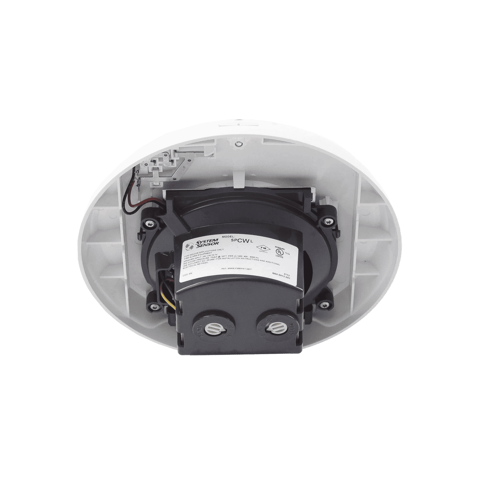 Bocina para Montaje en Techo, Color Blanco, Nuevo Diseño Moderno y Elegante y Menor Consumo de Corriente SPC-WL - SYSTEM SENSOR