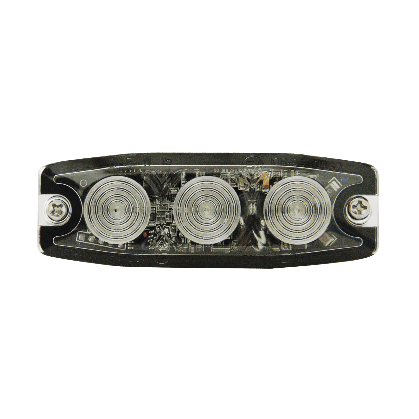 Luz Auxiliar de 3 LED, ámbar, SAE Clase I, Lente transparente SPL3A - SIGNALPRO