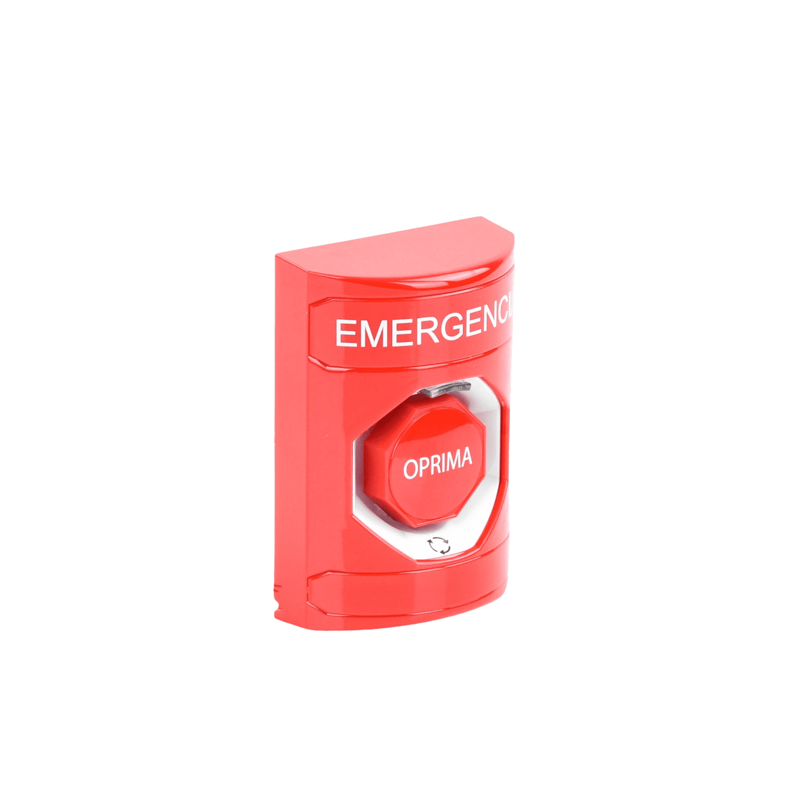 Botón de Emergencia, Texto en Español, Color Rojo, Acción Mantenida, Girar para Restablecer y LED Multicolor SS2009EM-ES - STI