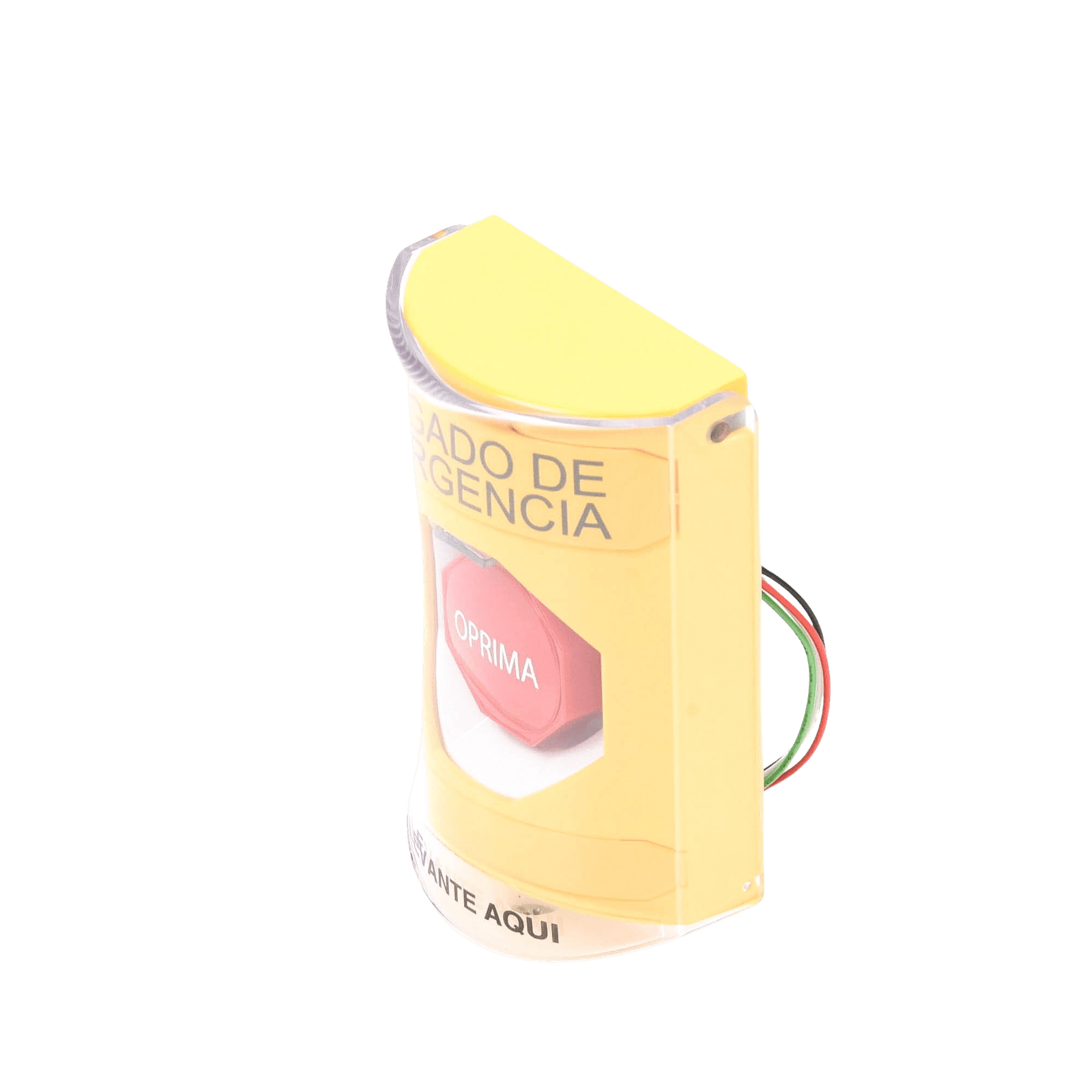 Botón de Apagado de Emergencia, Texto en Español, Tapa Protectora de Policarbonato Súper Resistente, Restablecimiento con Llave SS2222PO-ES - STI
