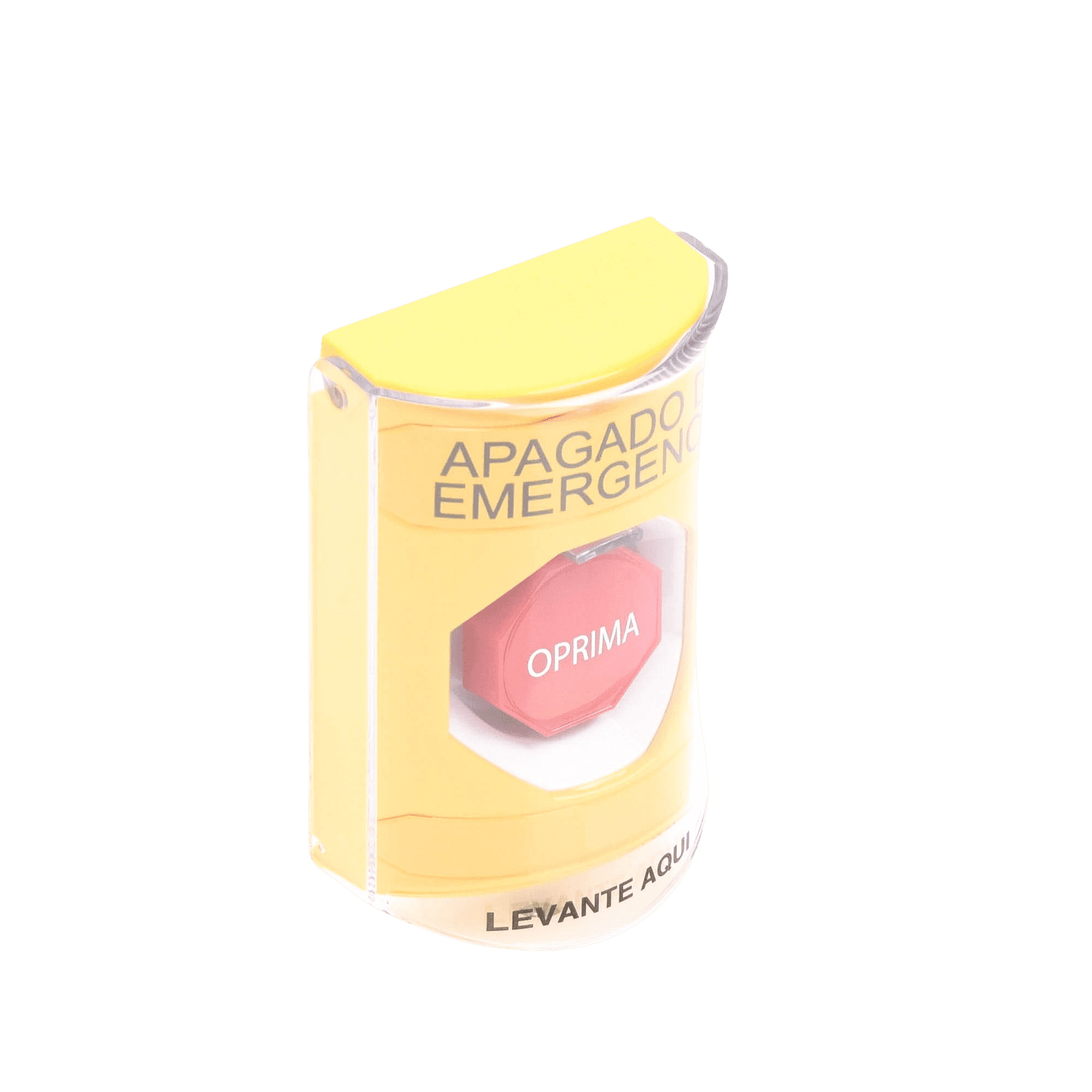 Botón de Apagado de Emergencia, Texto en Español, Tapa Protectora de Policarbonato Súper Resistente, Restablecimiento con Llave SS2222PO-ES - STI